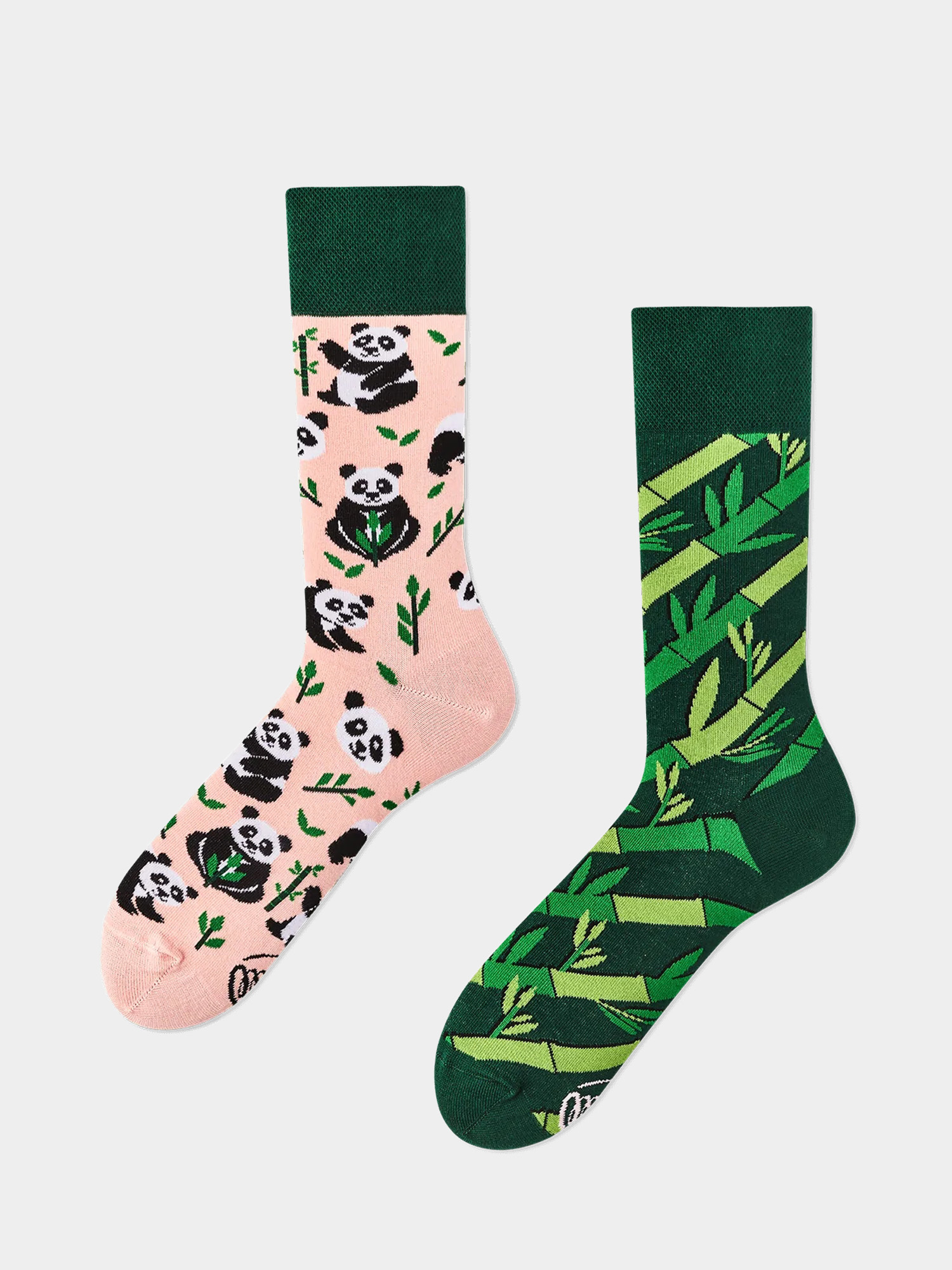 Many Mornings Sweet Panda Socks (pink/green)