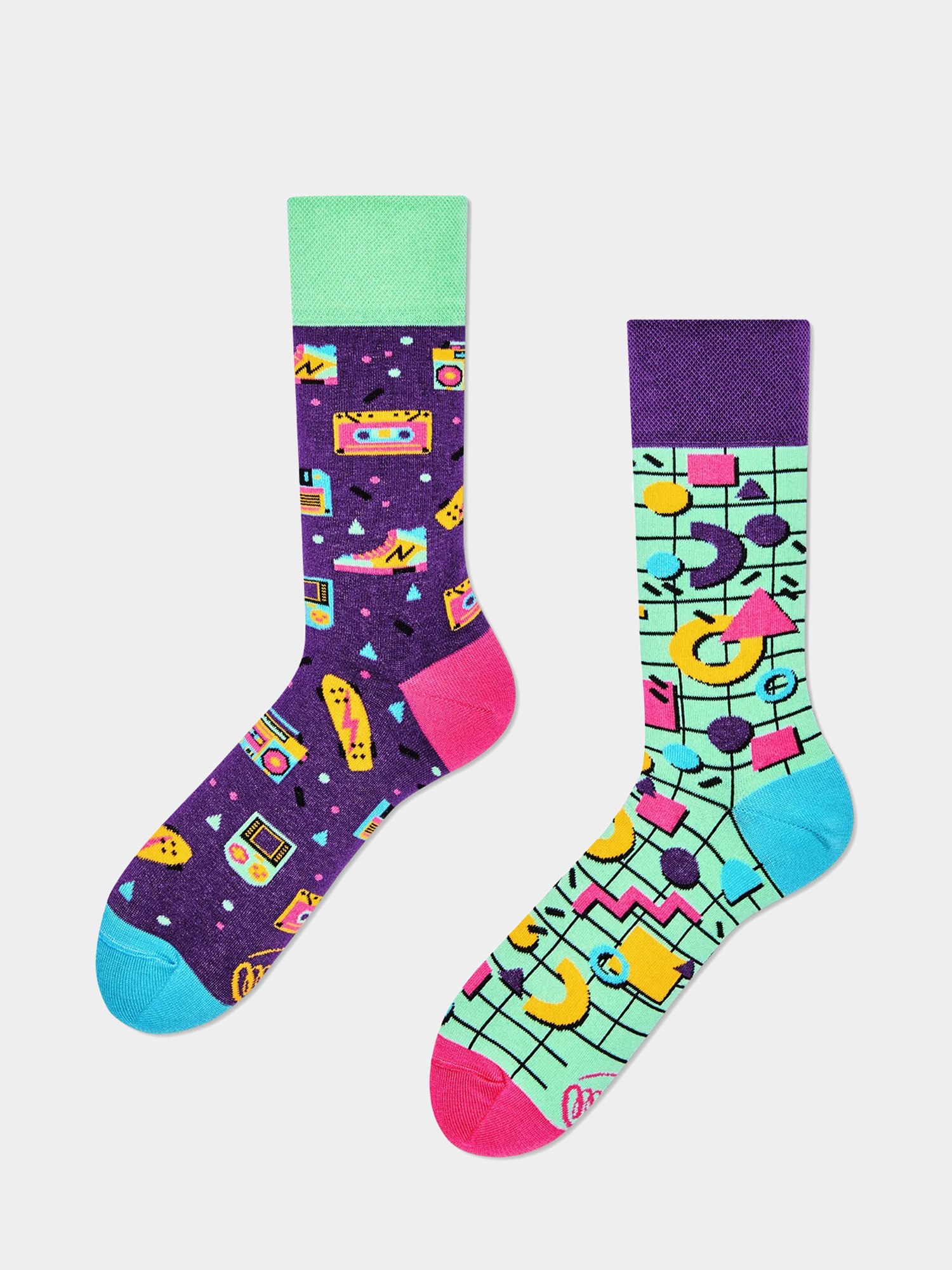 Many Mornings Back To The 90S Socks (multi/violet)