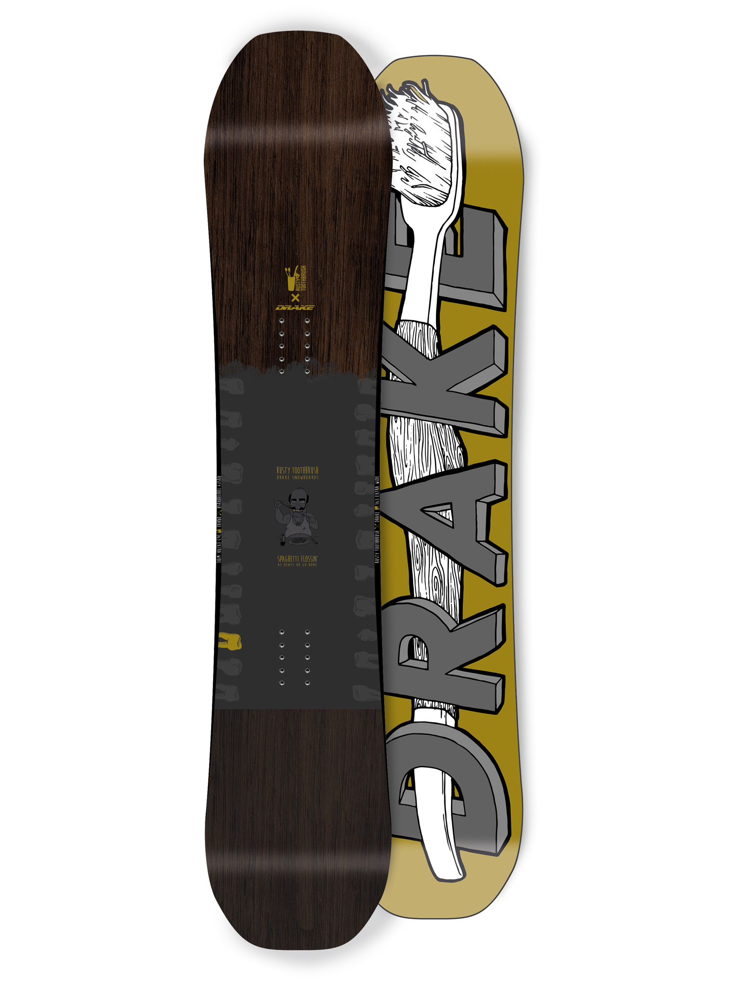 Drake x Rustytoothbrush Battle Rusty Snowboard - black
