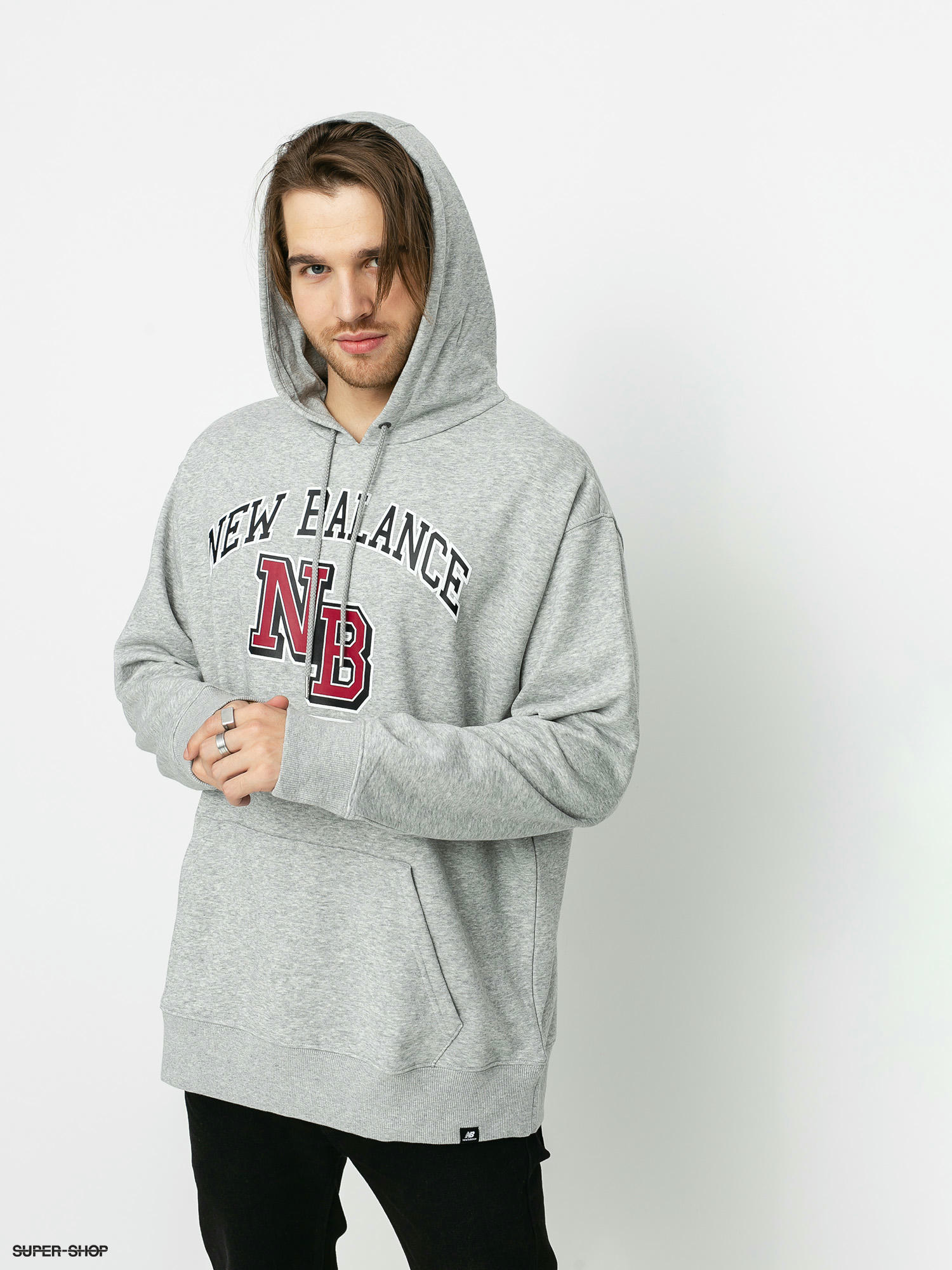 Venta > new balance grey hoodie > en stock