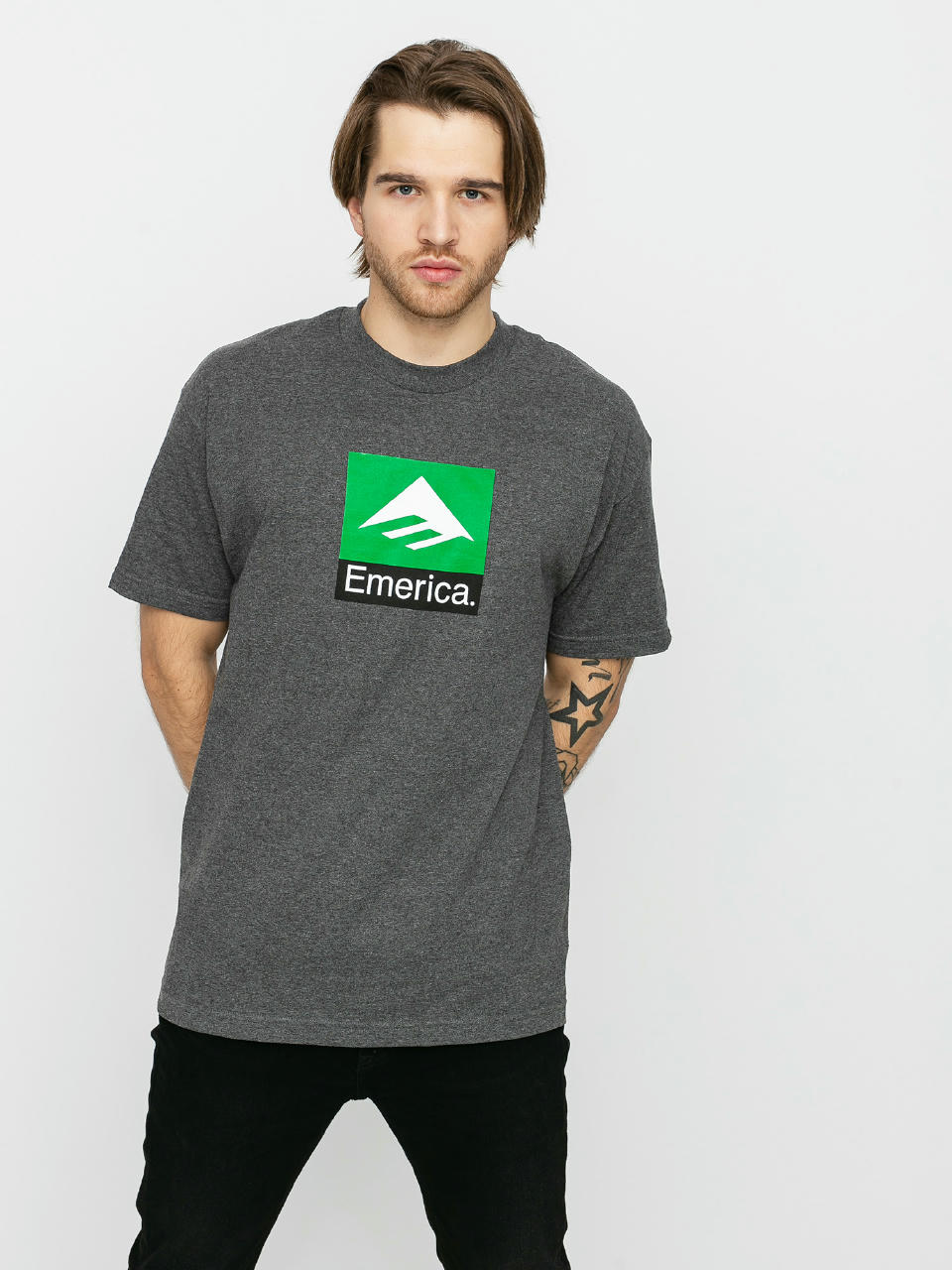 Emerica Classic Combo T-Shirt (charcoal/heather)