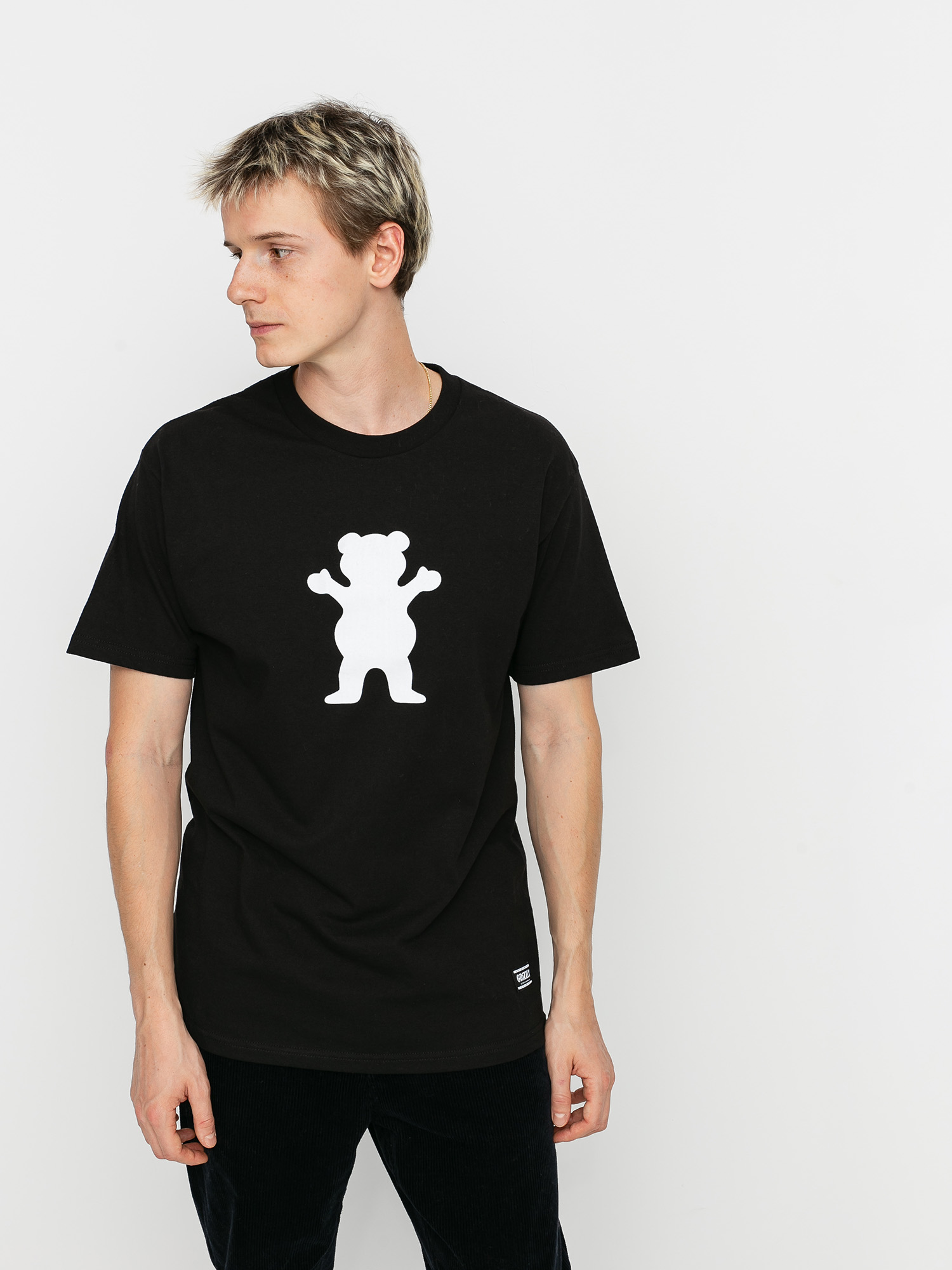 Grizzly Griptape OG Bear T-shirt (black/white)
