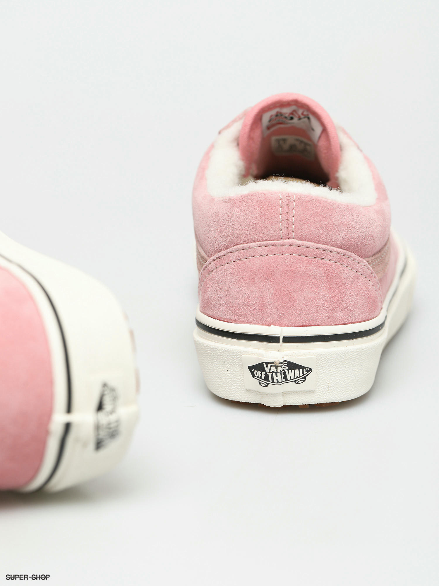 pink sherpa vans