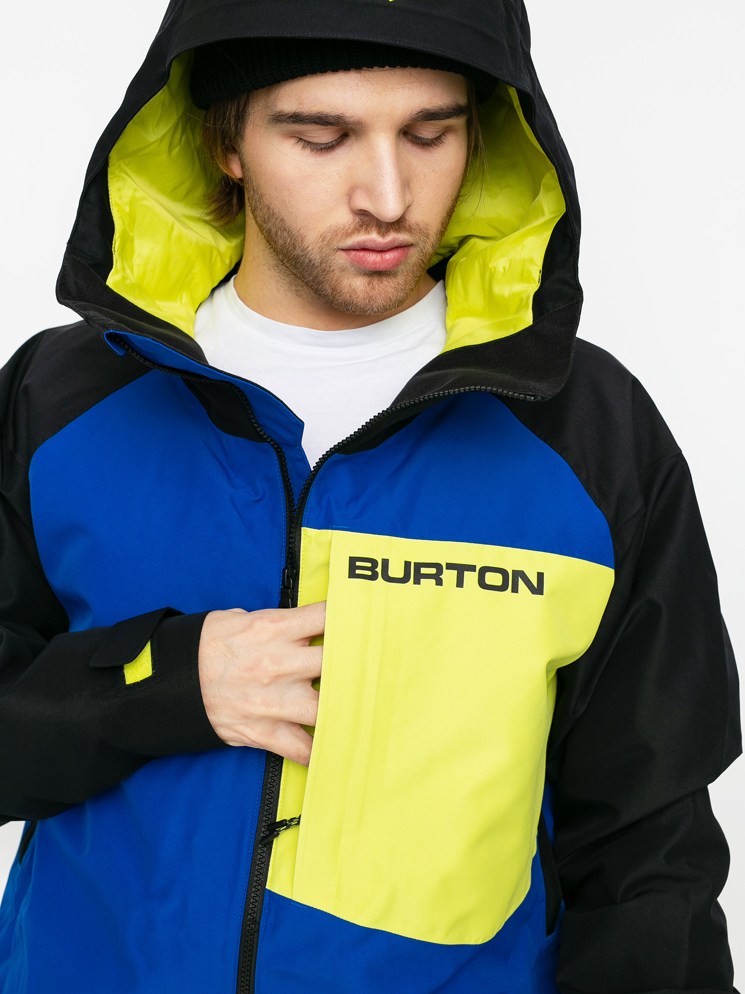Herren Burton Gore Tex Radial Insulated Snowboardjacke (lapis blue/true black/limeade)