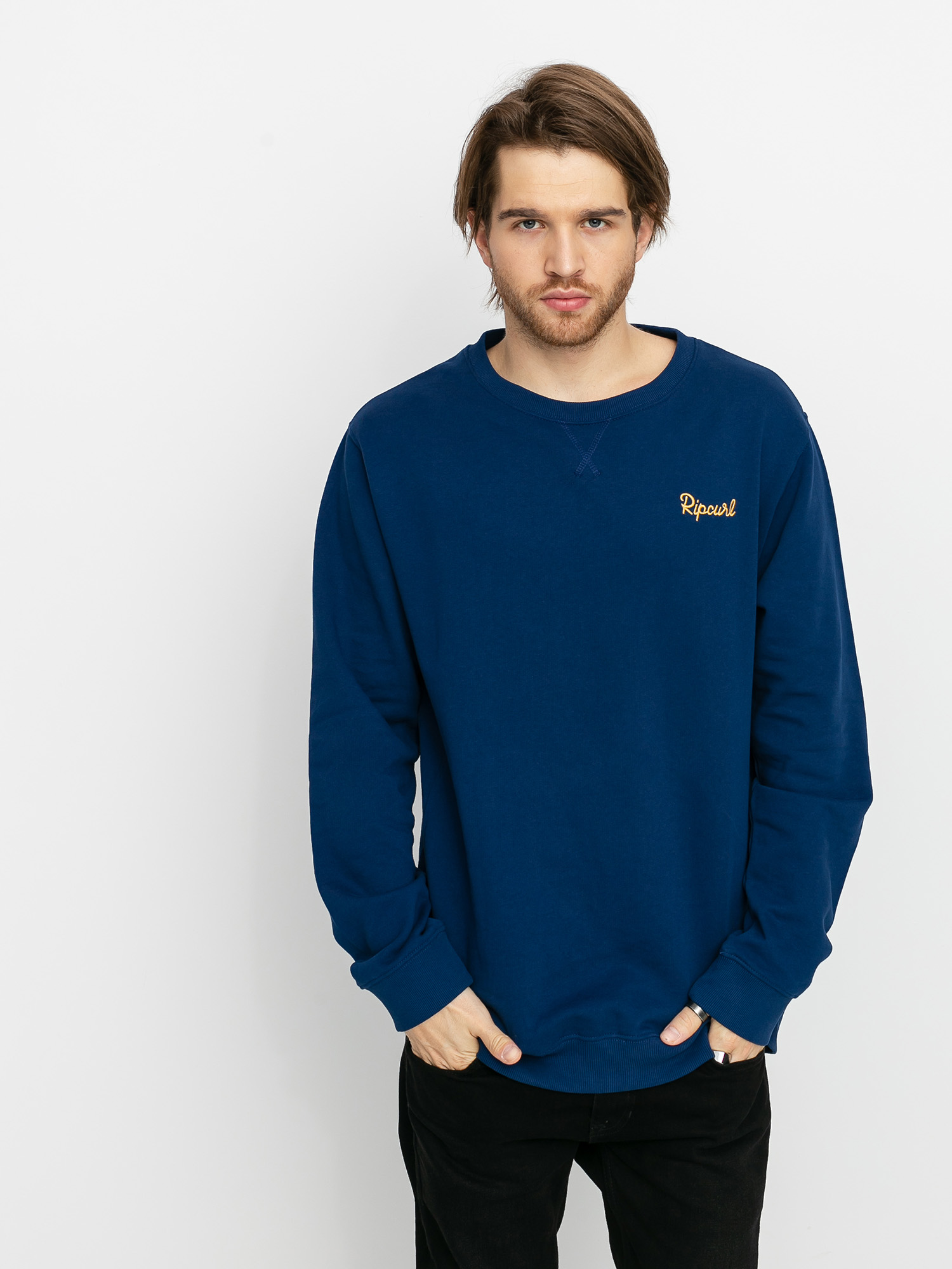 navy blue sweatshirt no hood