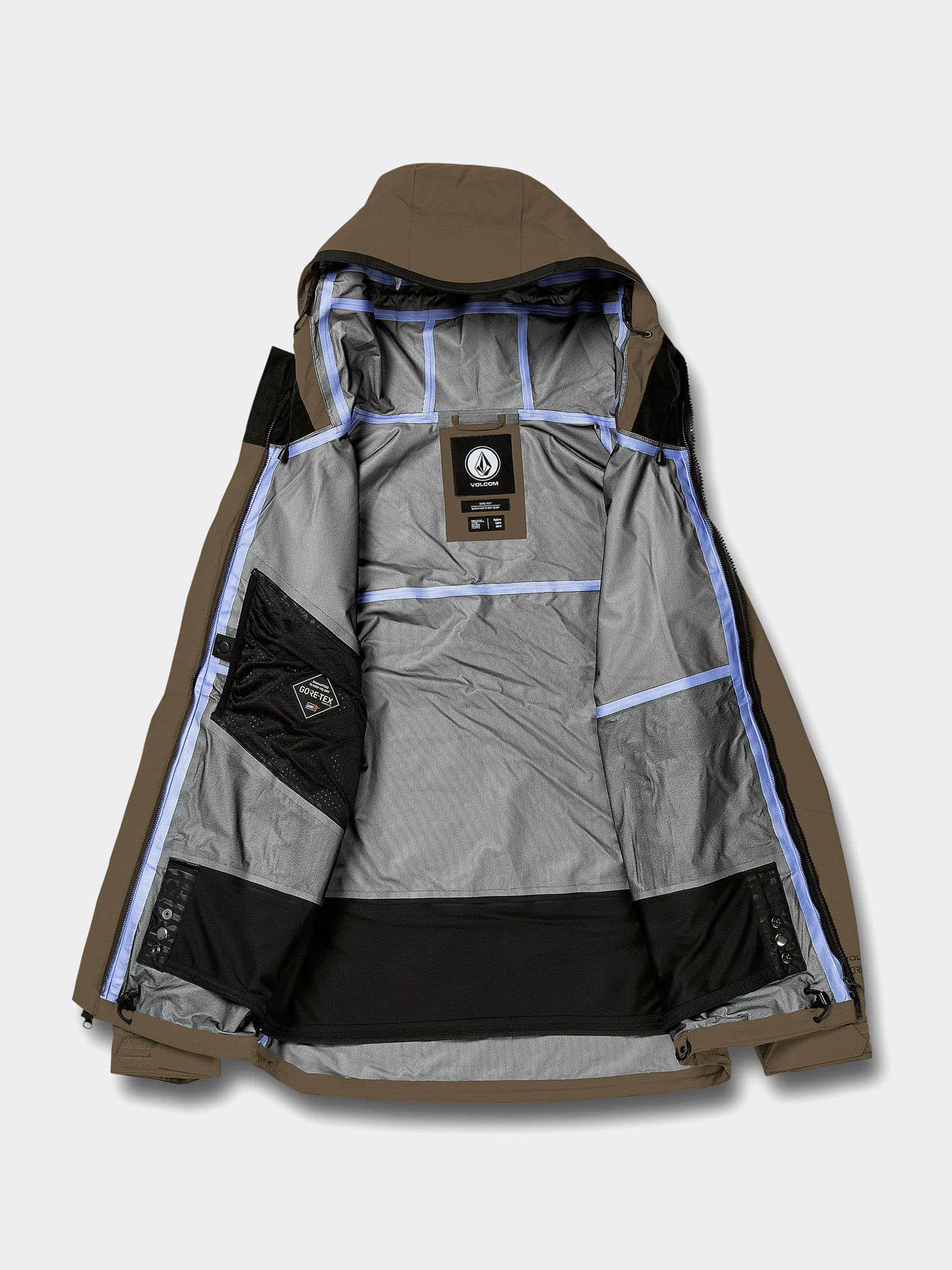 Mens Volcom Owl 3 In 1 Gore Snowboard jacket (dark teak)