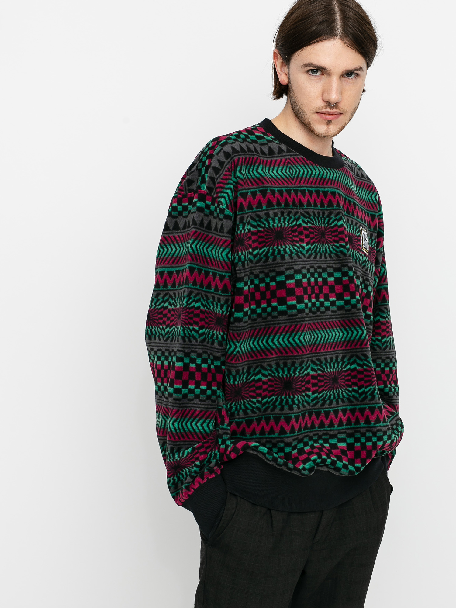 Herren Quiksilver Soul Power Aktives sweatshirt (true black capsule stripe)