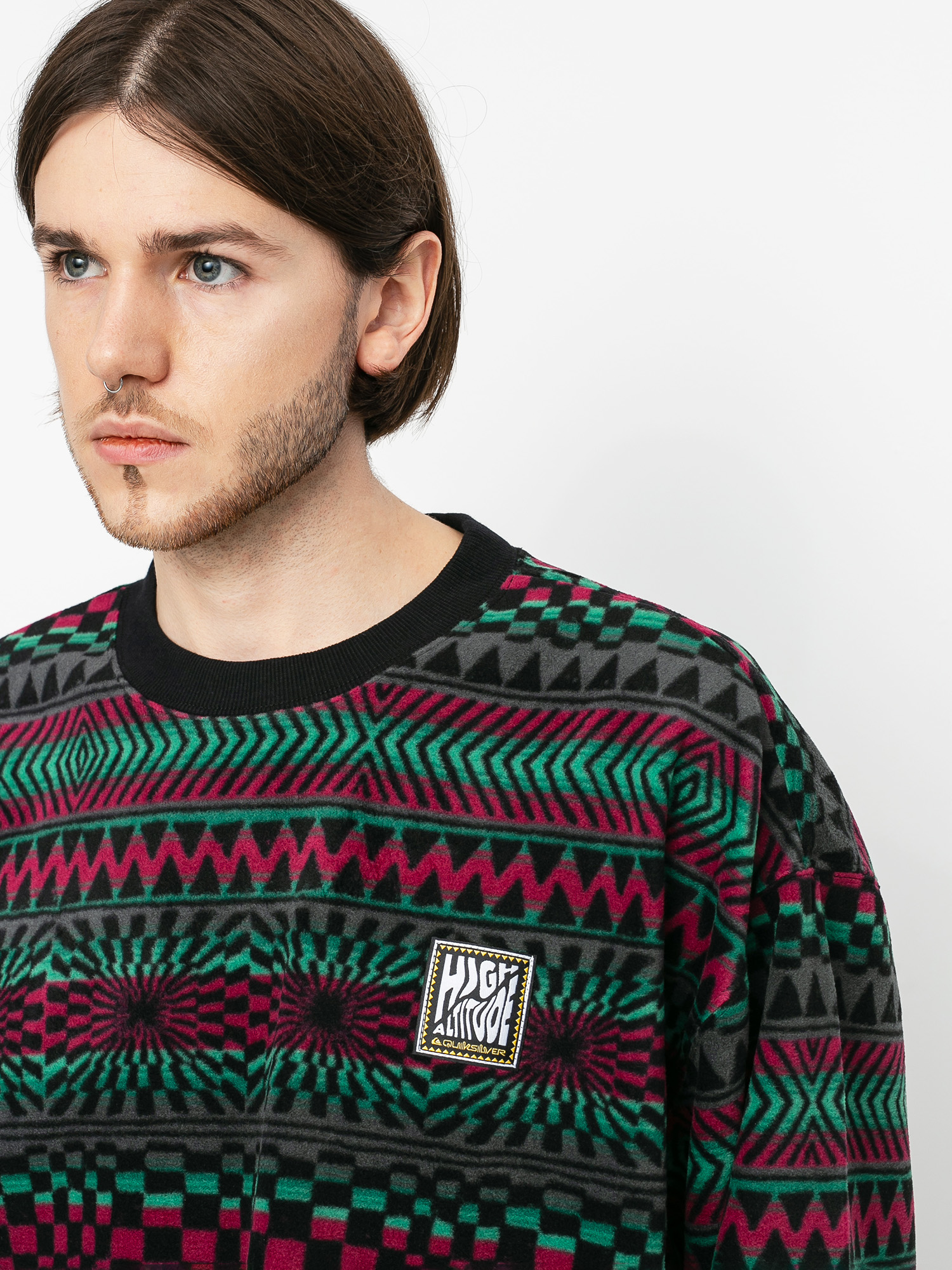 Herren Quiksilver Soul Power Aktives sweatshirt (true black capsule stripe)