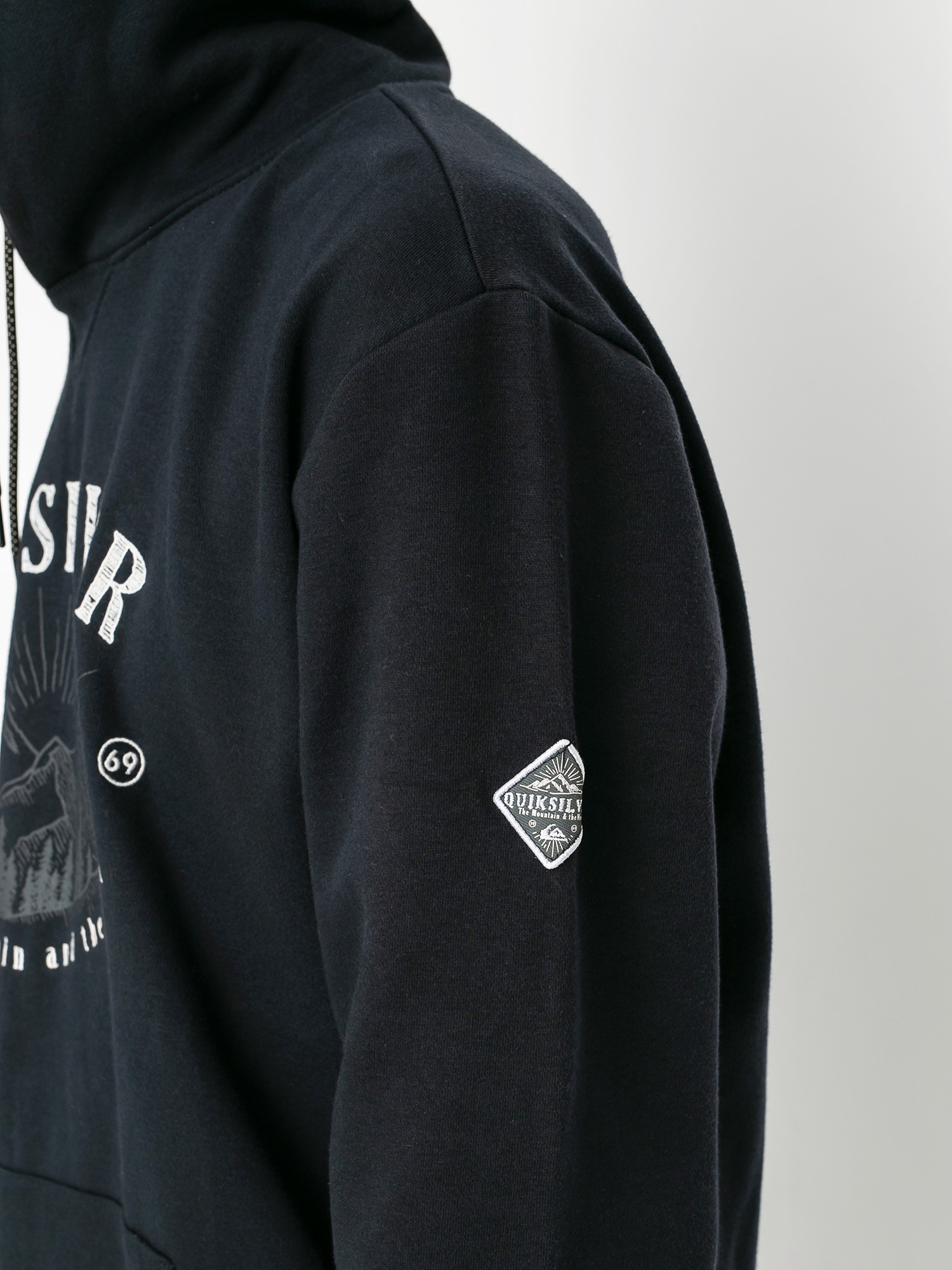 Mens Quiksilver Big Logo Snow HD Active sweatshirt (true black)