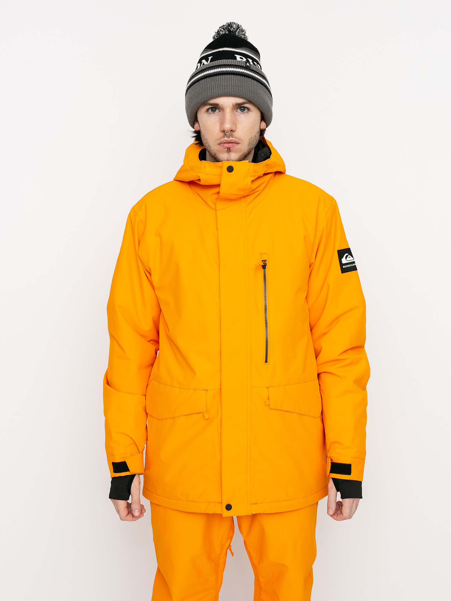 orange snowboard jacket