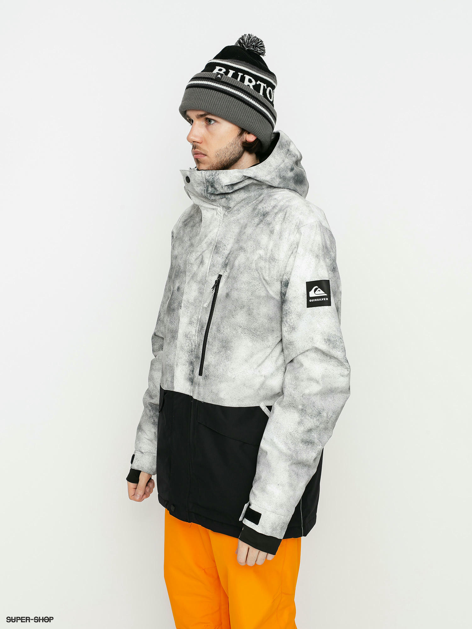 quiksilver mission printed block snowboard jacket