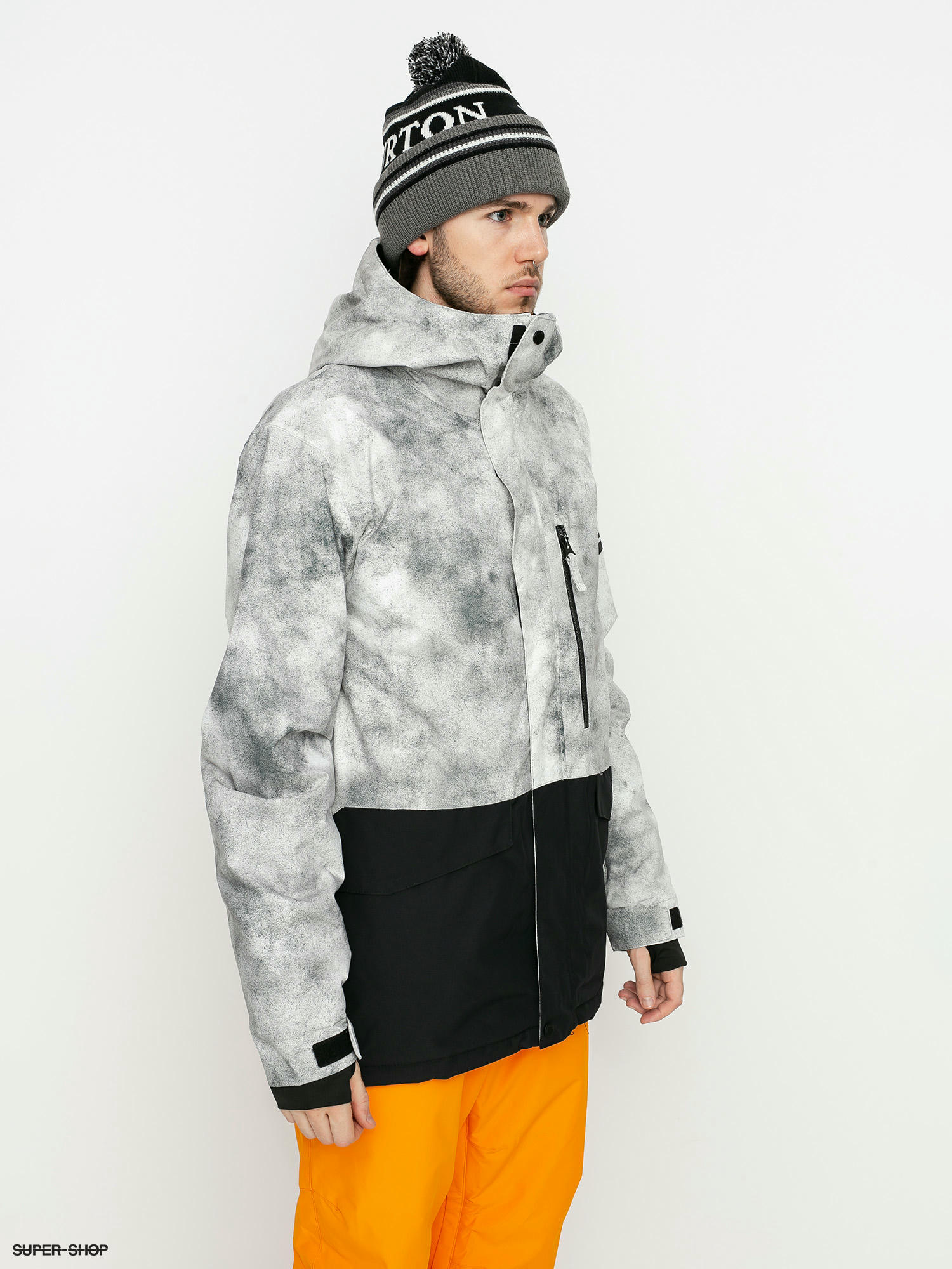 quiksilver mission printed block snowboard jacket