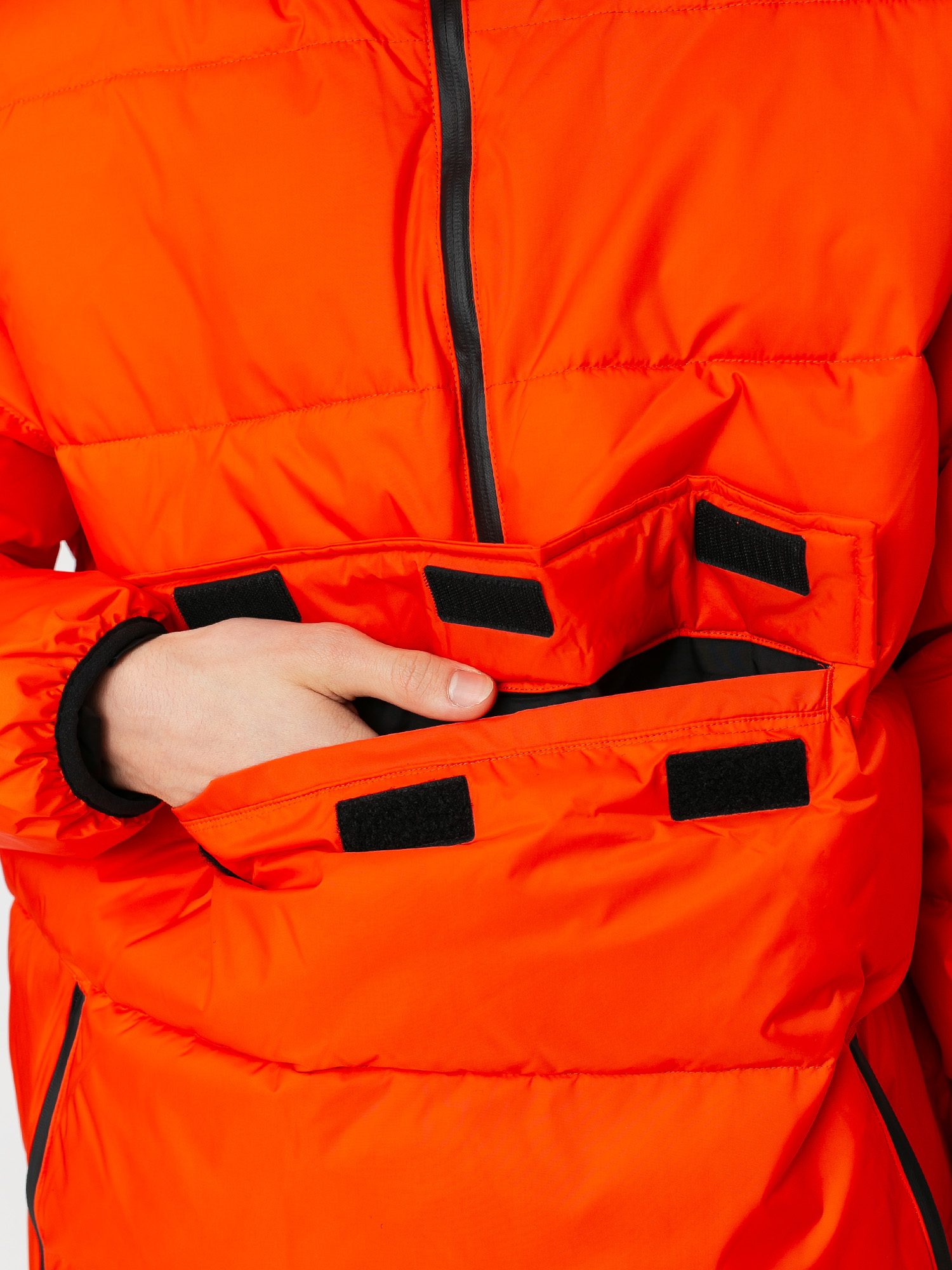 orange pullover jacket