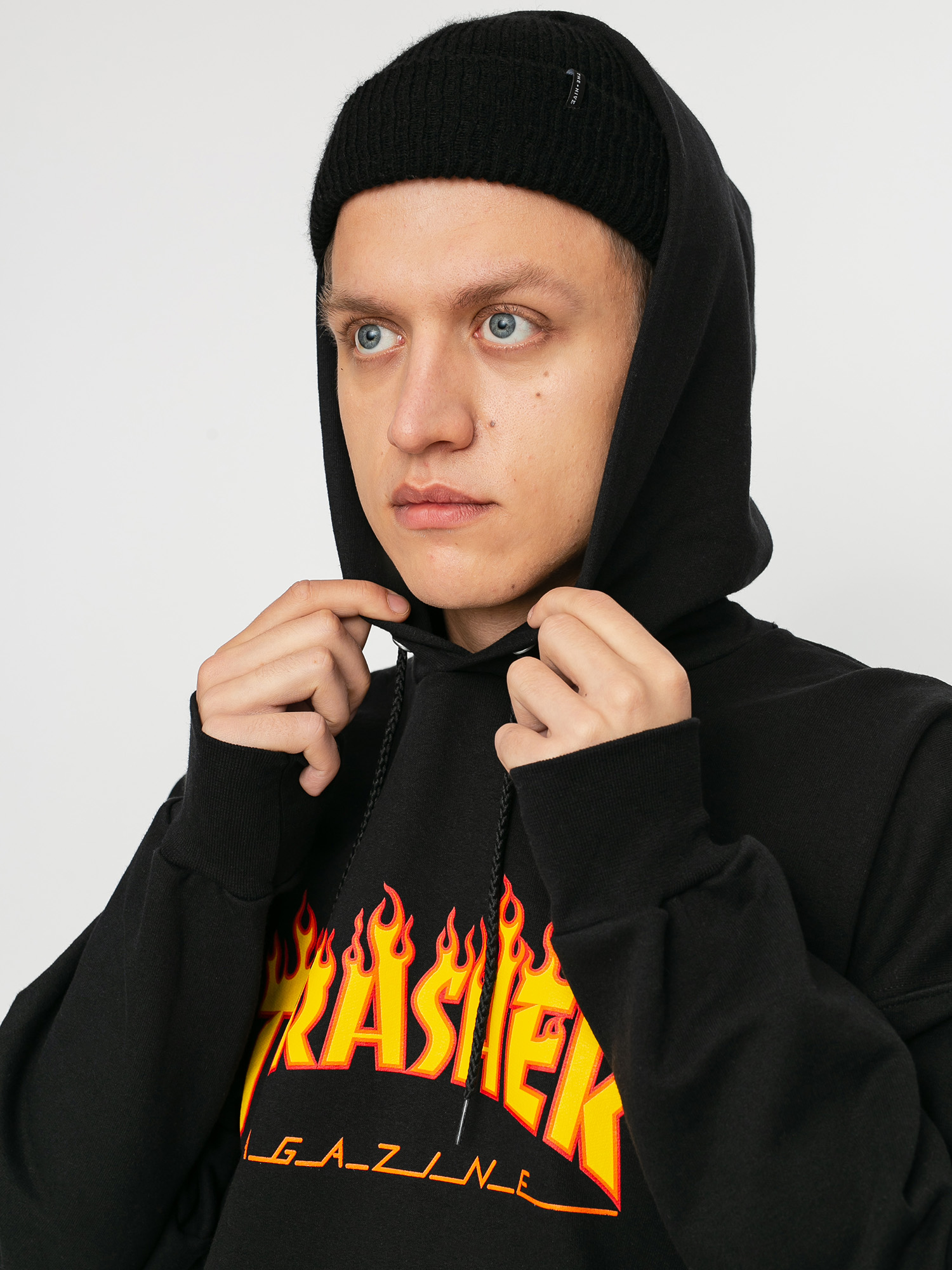 Thrasher Hoodie Flame HD (black)