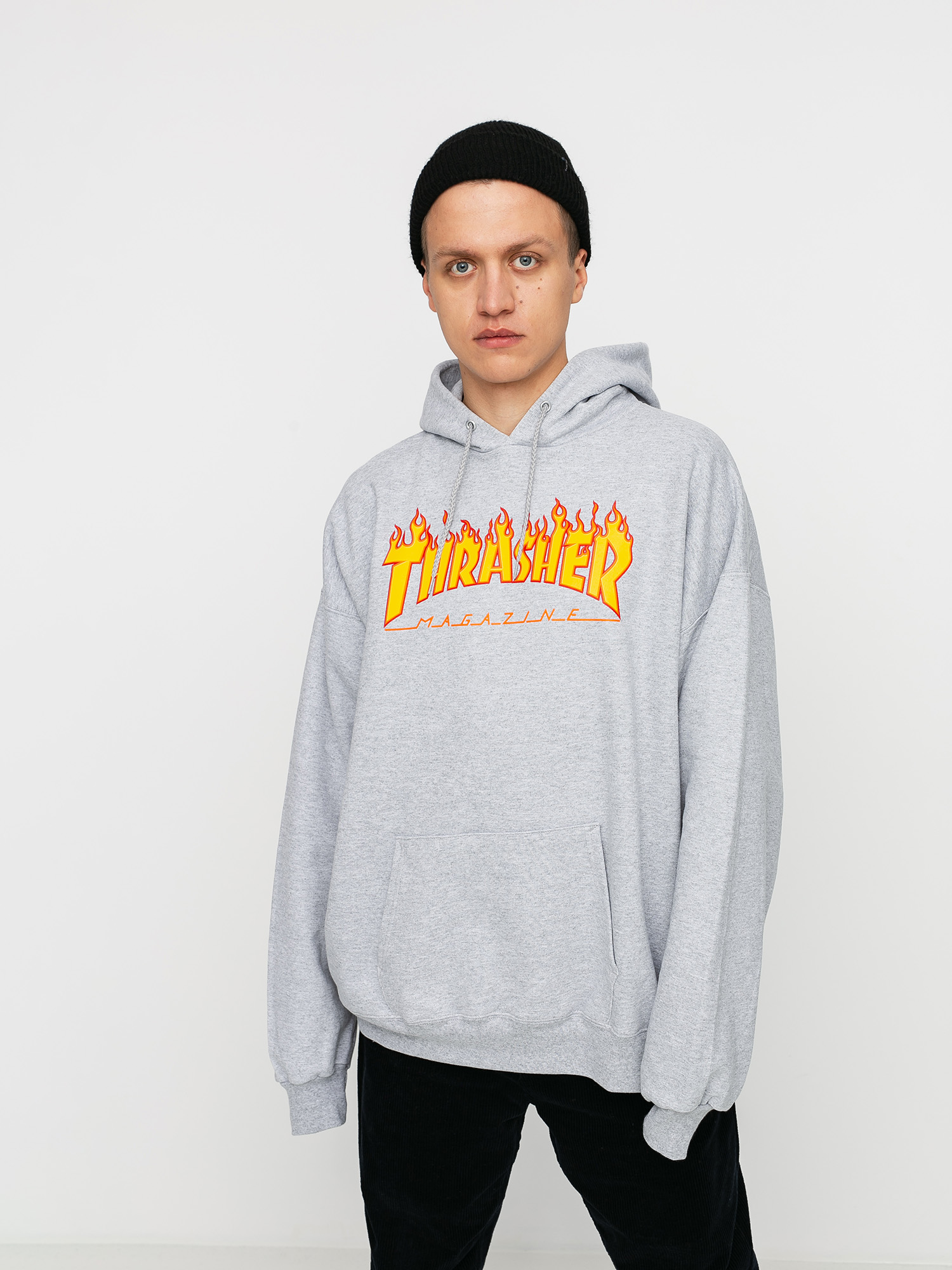 Thrasher Hoodie Flame HD (grey)