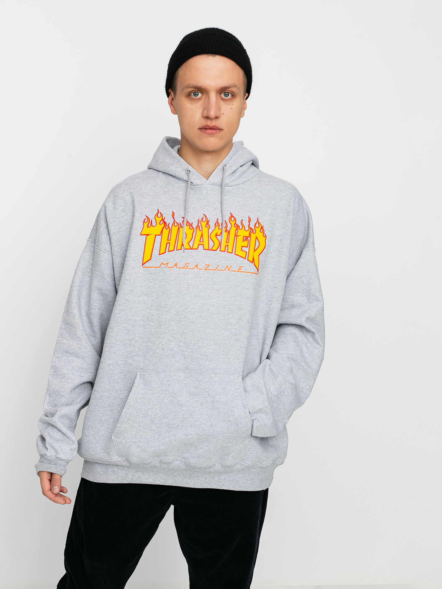 Thrasher Hoodie Flame HD (grey)