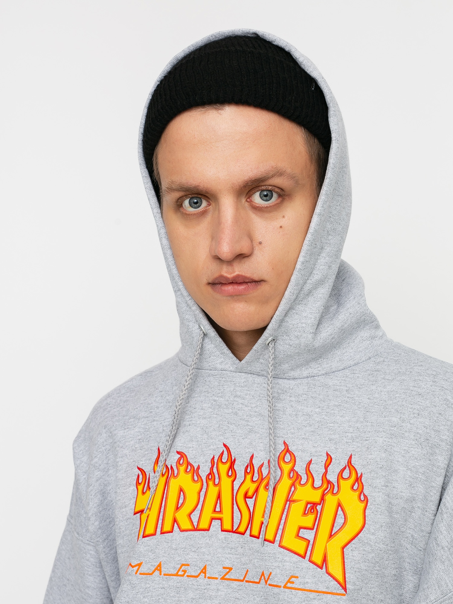 Thrasher Hoodie Flame HD (grey)