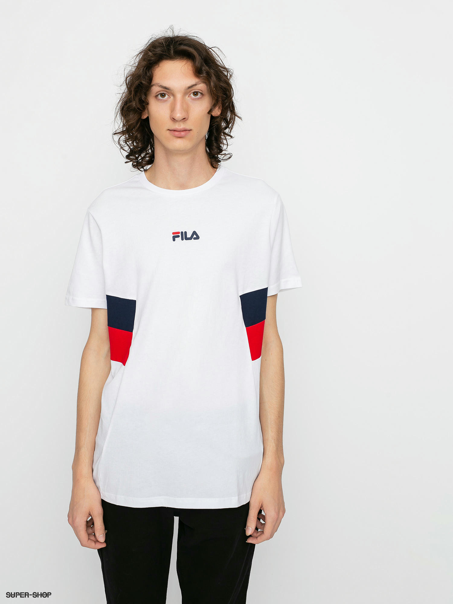Fila Barry T-shirt (bright white/black iris/true red)