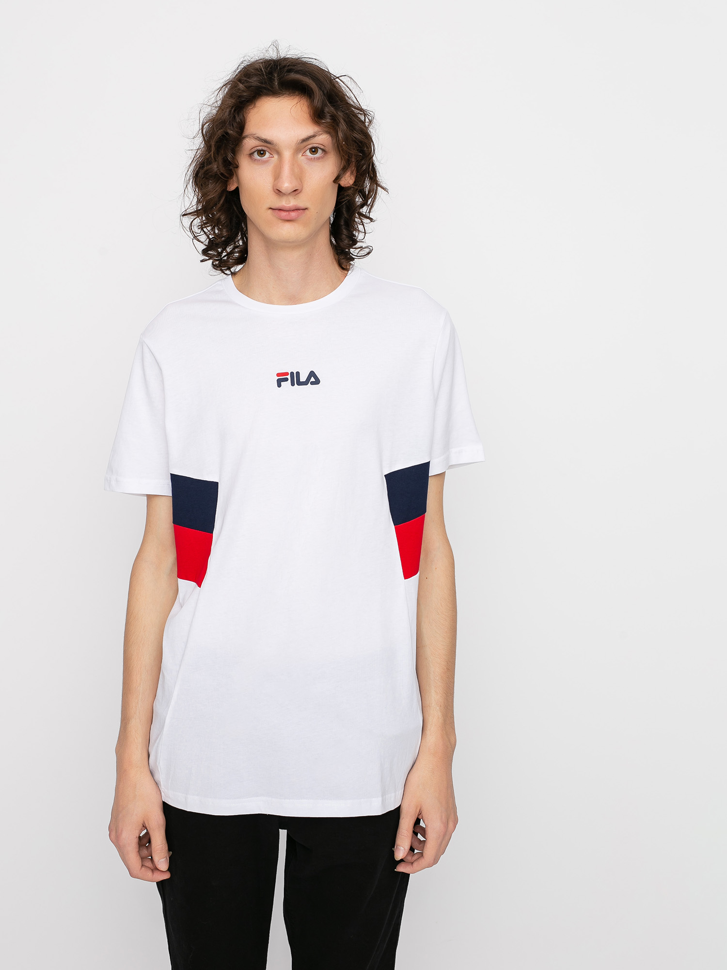 Fila Barry T-Shirt (bright white/black iris/true red)
