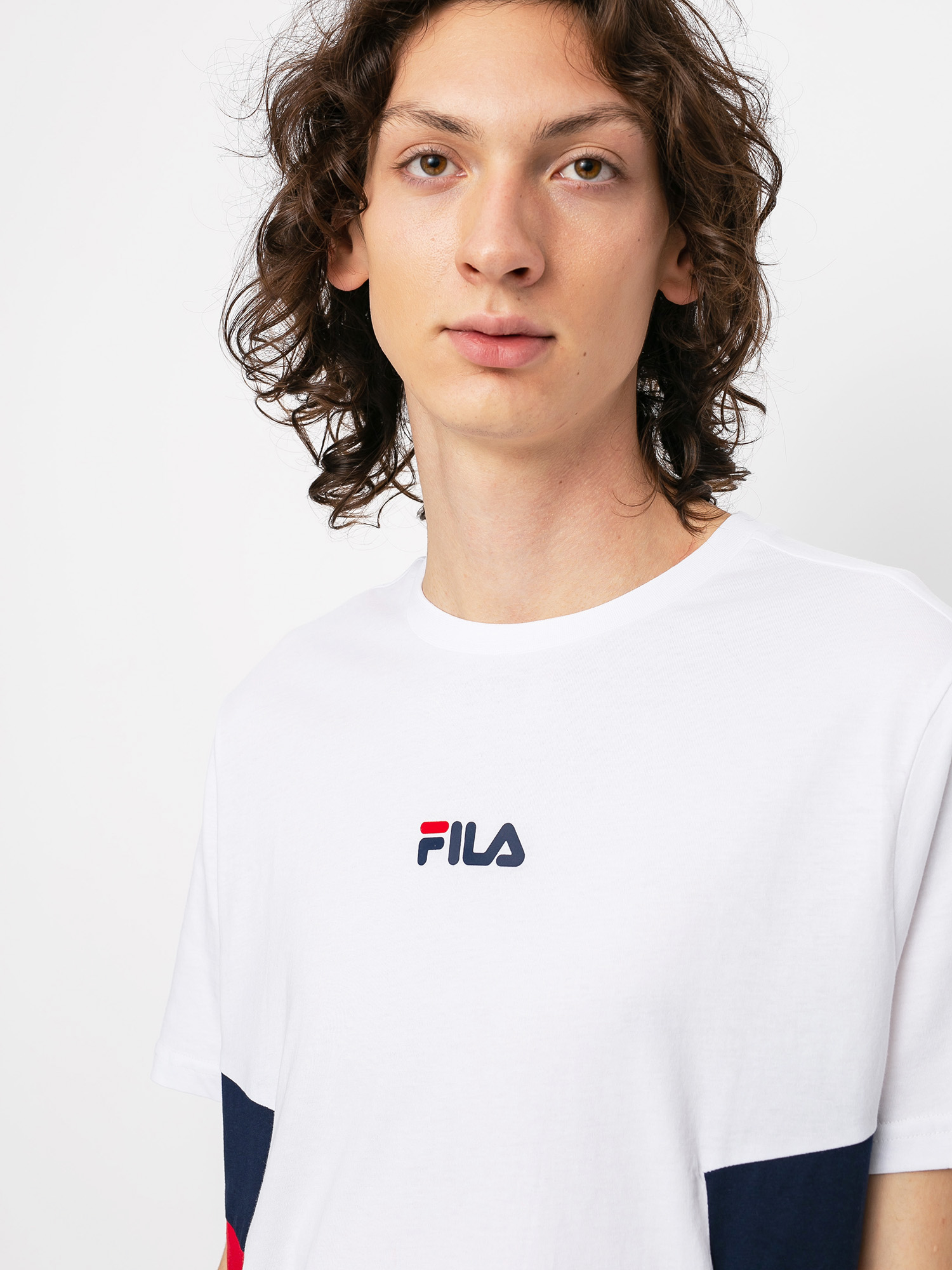 Fila Barry T-Shirt (bright white/black iris/true red)