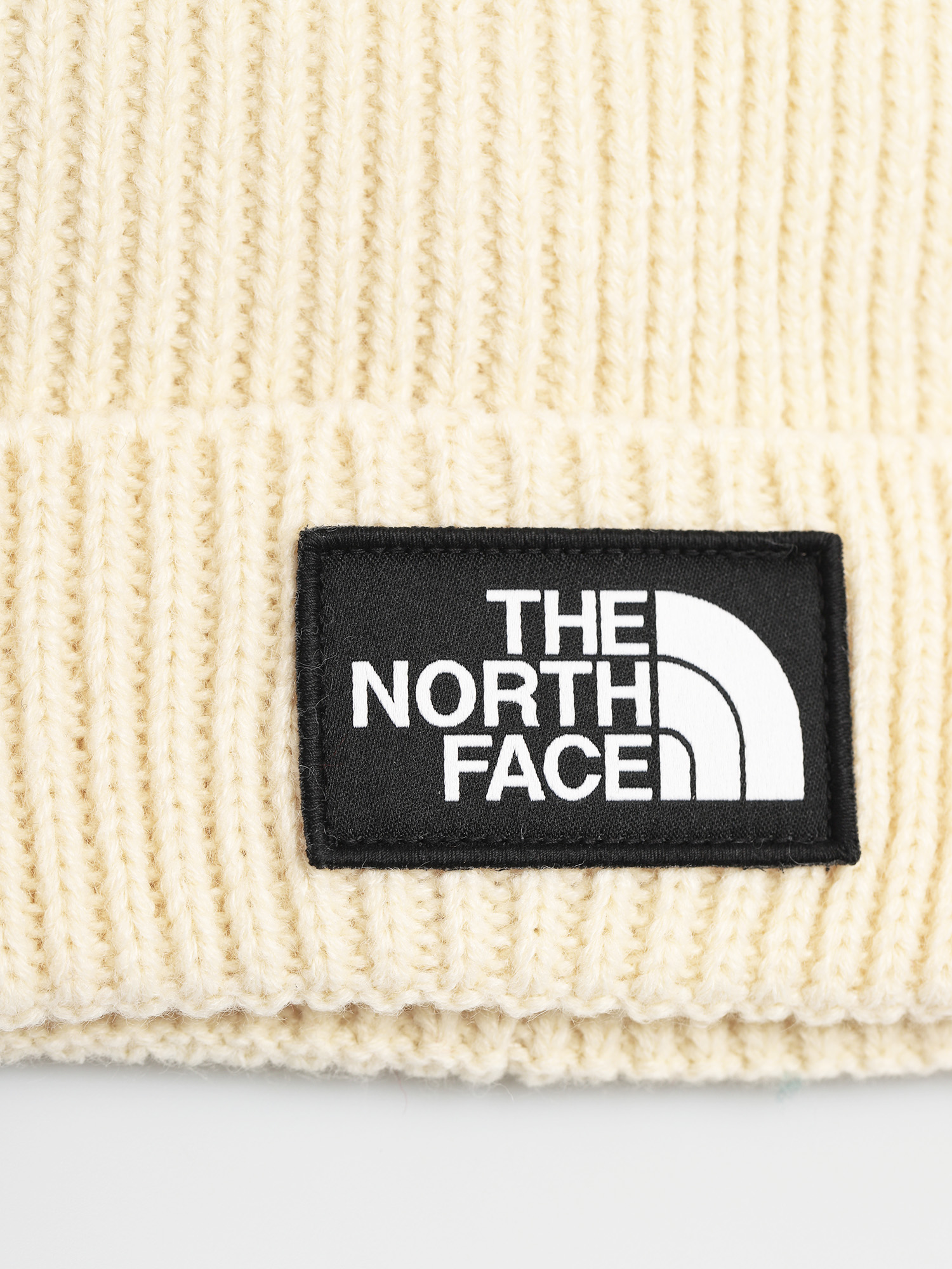 The North Face TNF Logo Box Beanie (bleached sand)