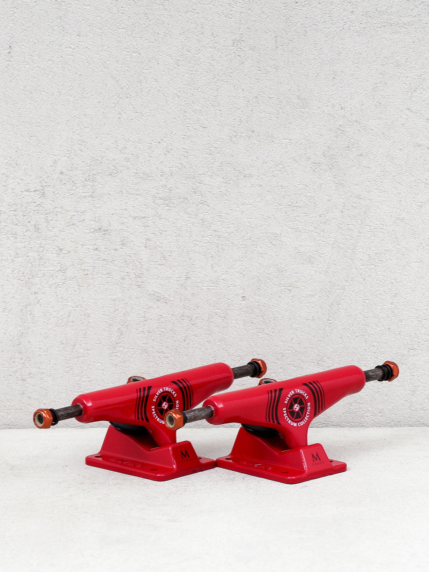 Silver M Class Hollow Spectrum Trucks (red)