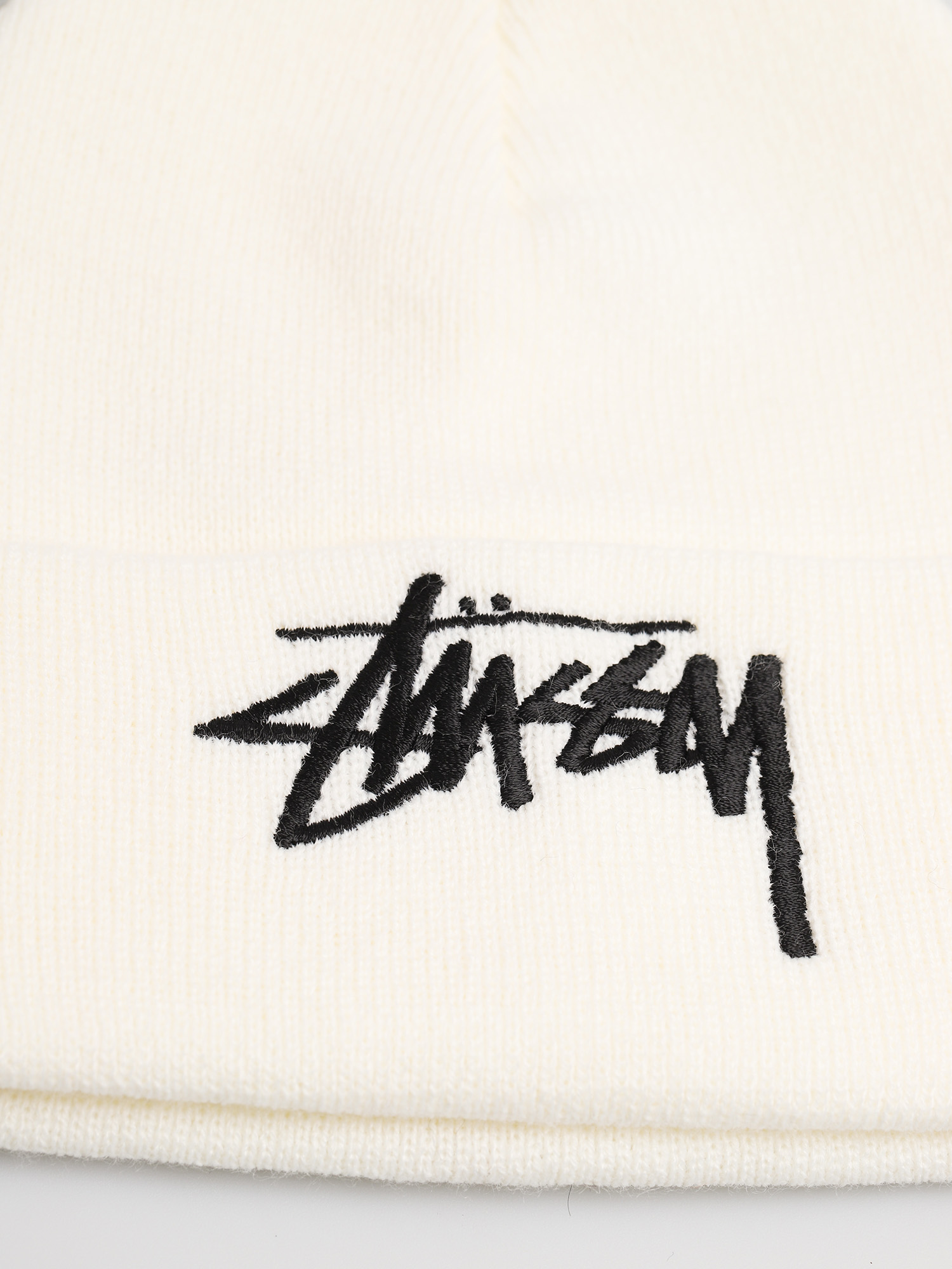 Stussy Big Stock Cuff Mütze (off white)