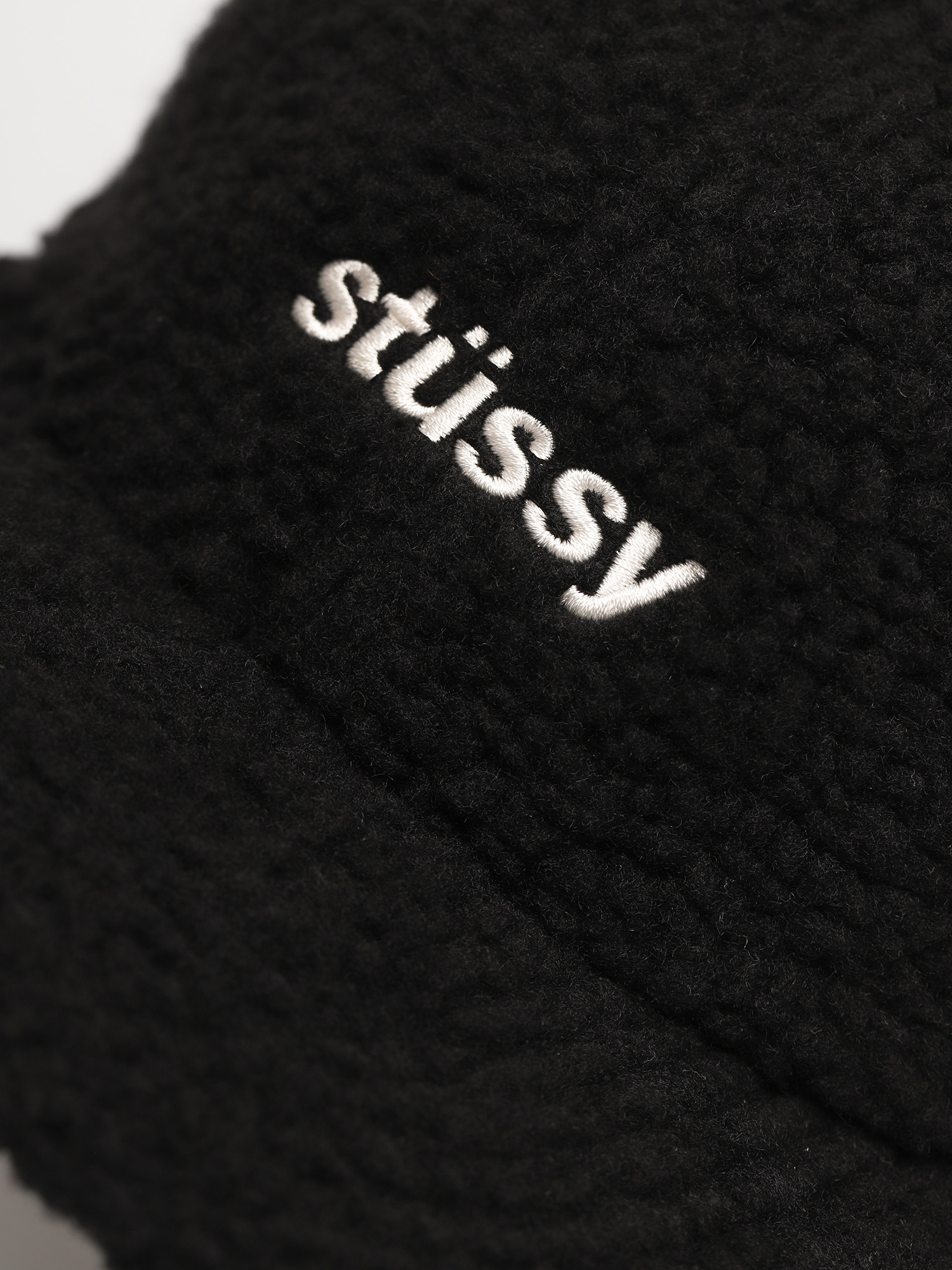 Stussy Sherpa Fleece Low Pro ZD Cap (black)