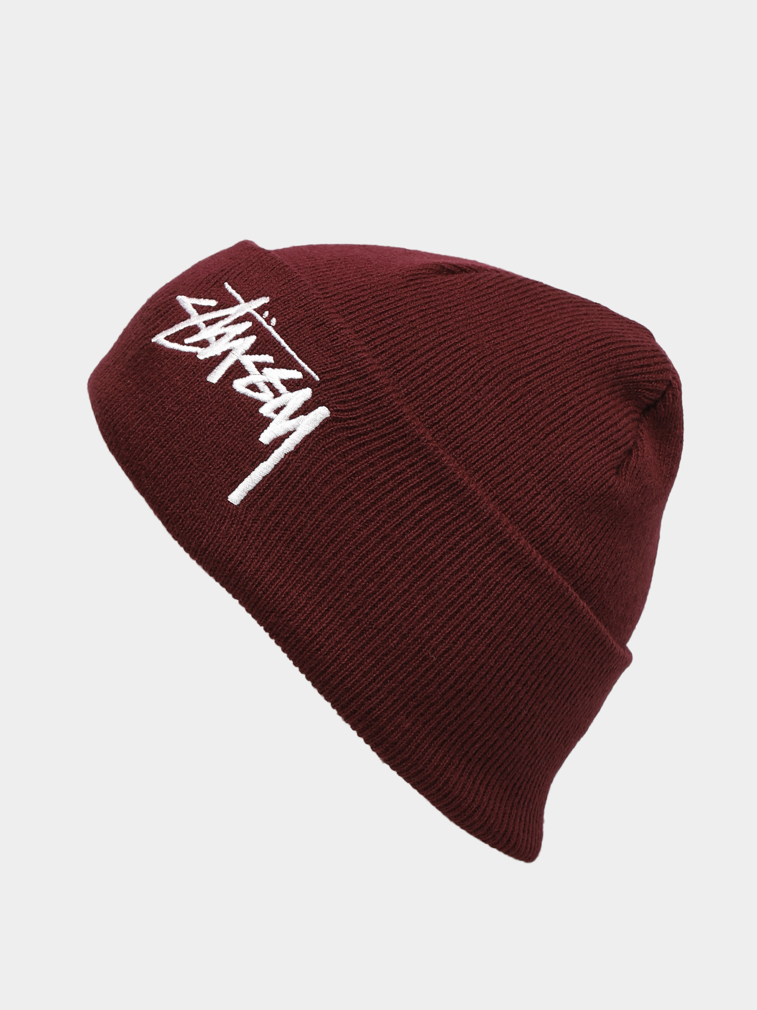 Stussy Big Stock Cuff Beanie (burgundy)