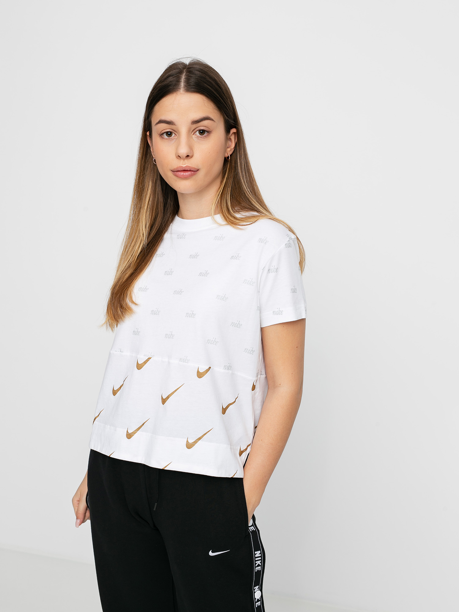 Nike Top Metallic T-shirt Wmn white (white)