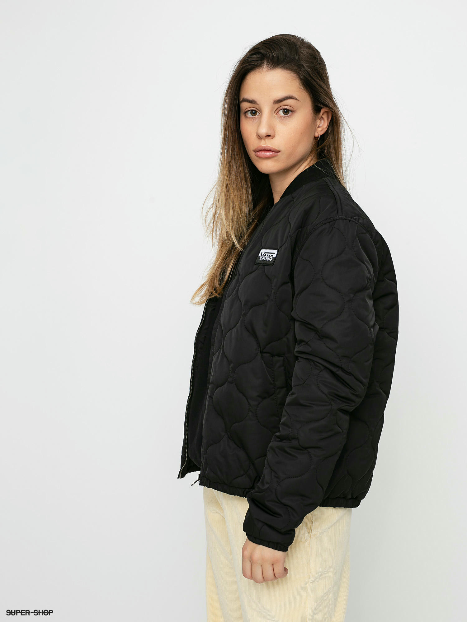 vans black bomber jacket