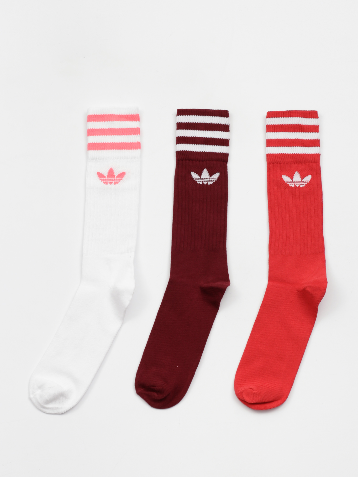 adidas Originals Solid Crew Socks (collegiate burgundy/scarlet/white)