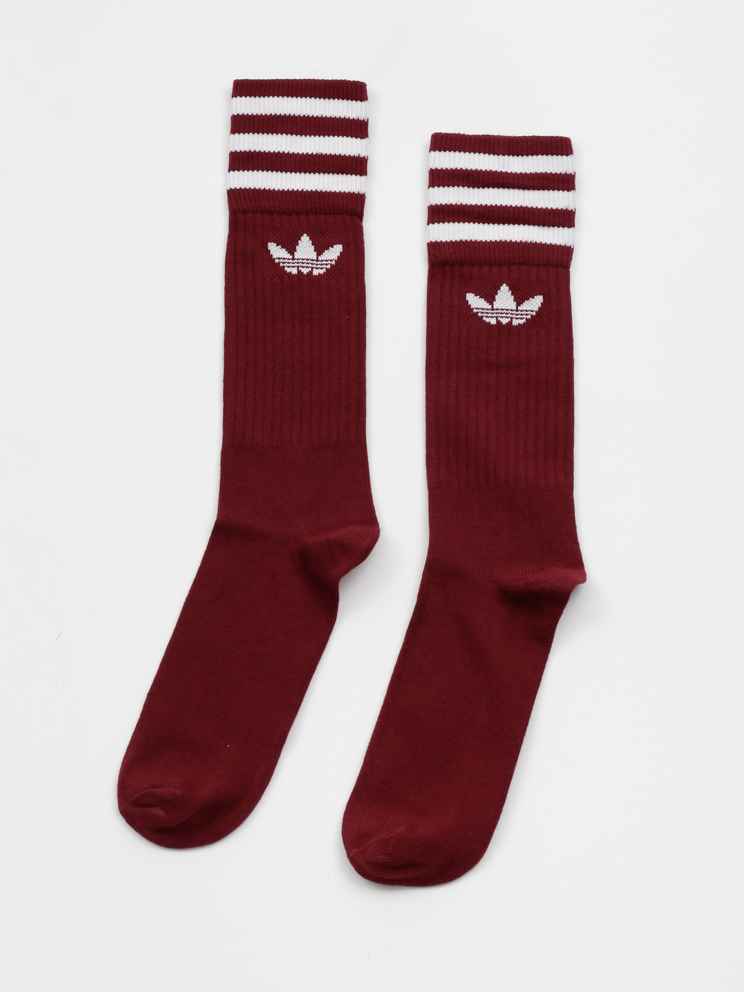 adidas Originals Solid Crew Socks (collegiate burgundy/scarlet/white)