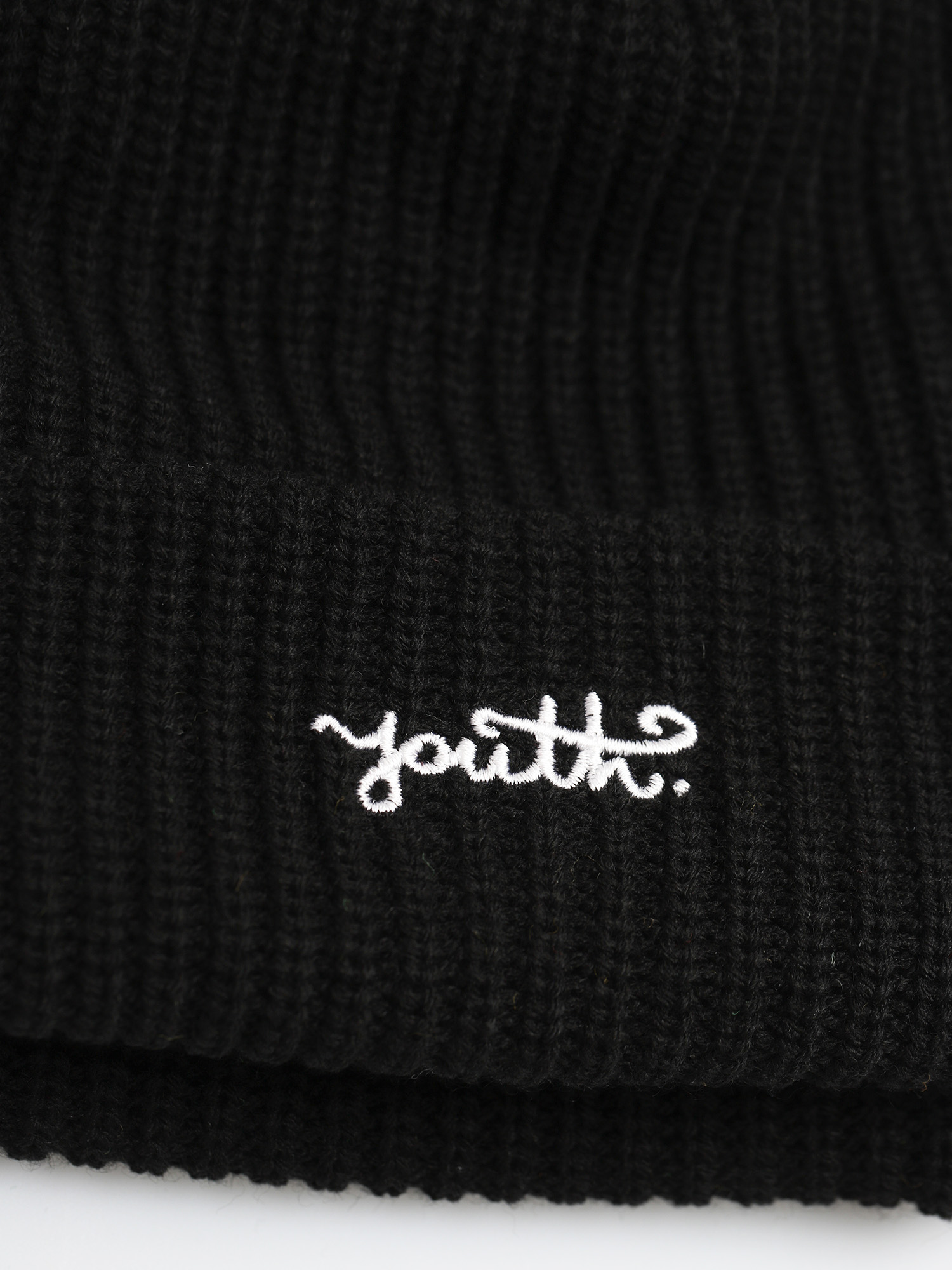 youth black beanie