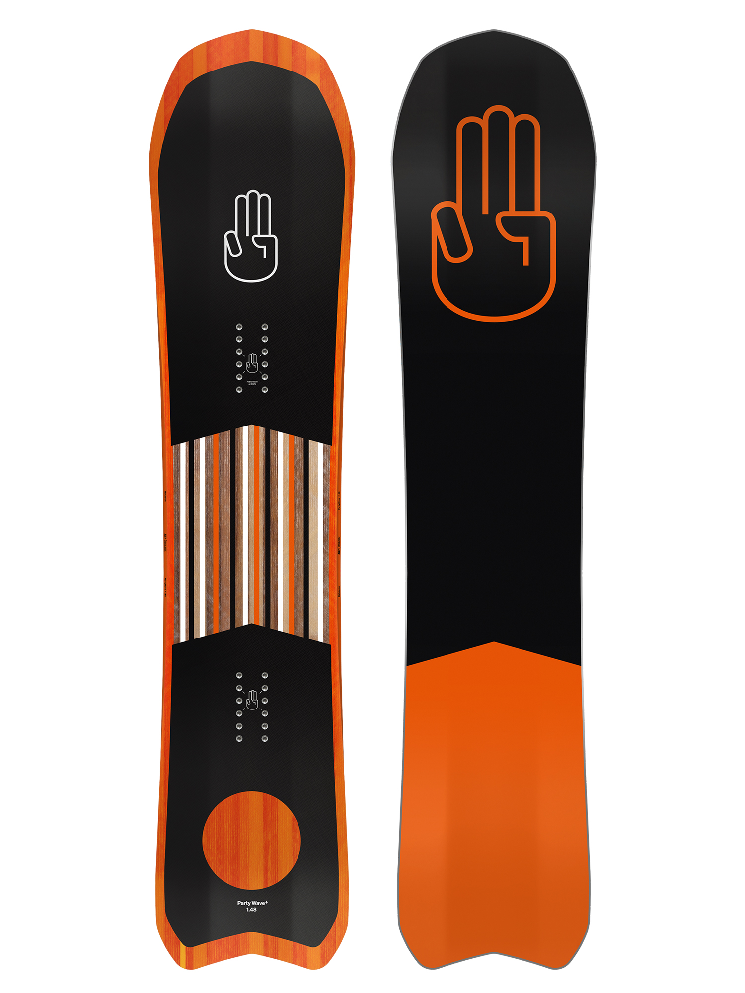 Mens Bataleon Party Wave + Snowboard (black/orange)