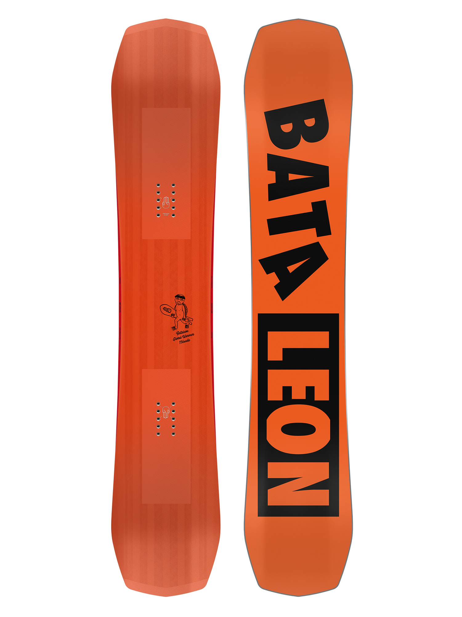 Mens Bataleon Global Warmer Snowboard (orange/black)