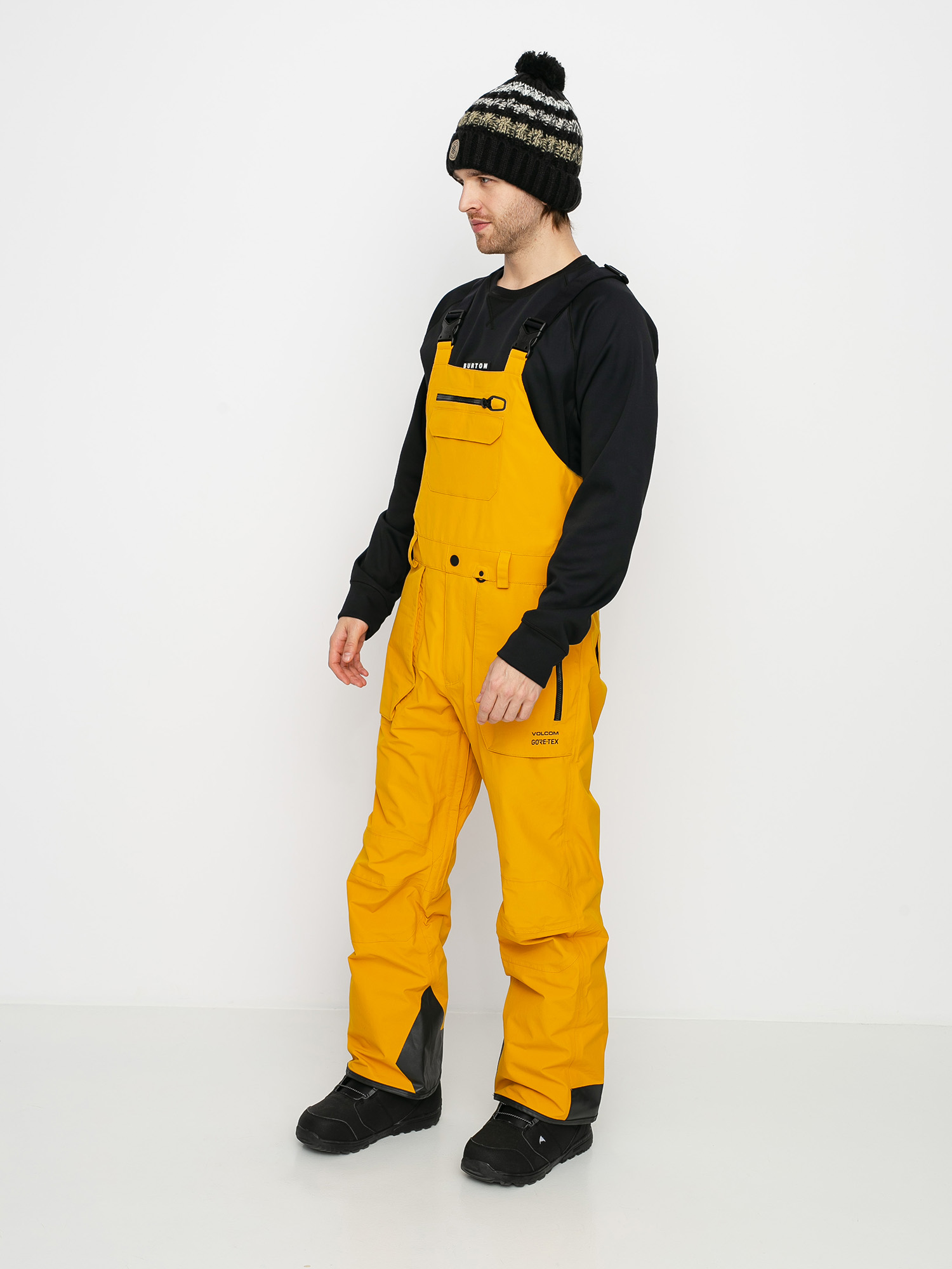 Mens Volcom Rain Gore Bib Overall Snowboard pants (resin gold)