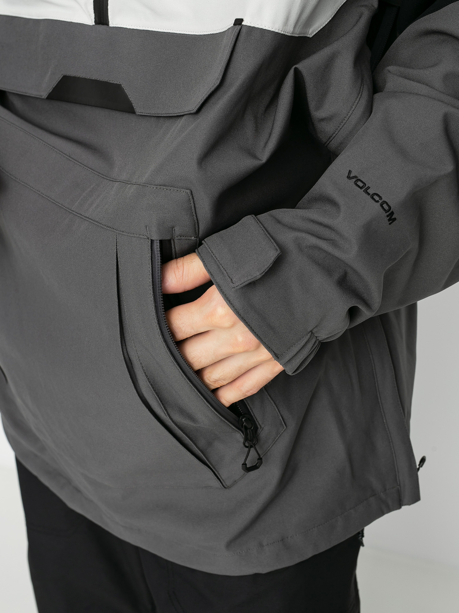 Mens Volcom Brighton Pullover Snowboard jacket (grey)