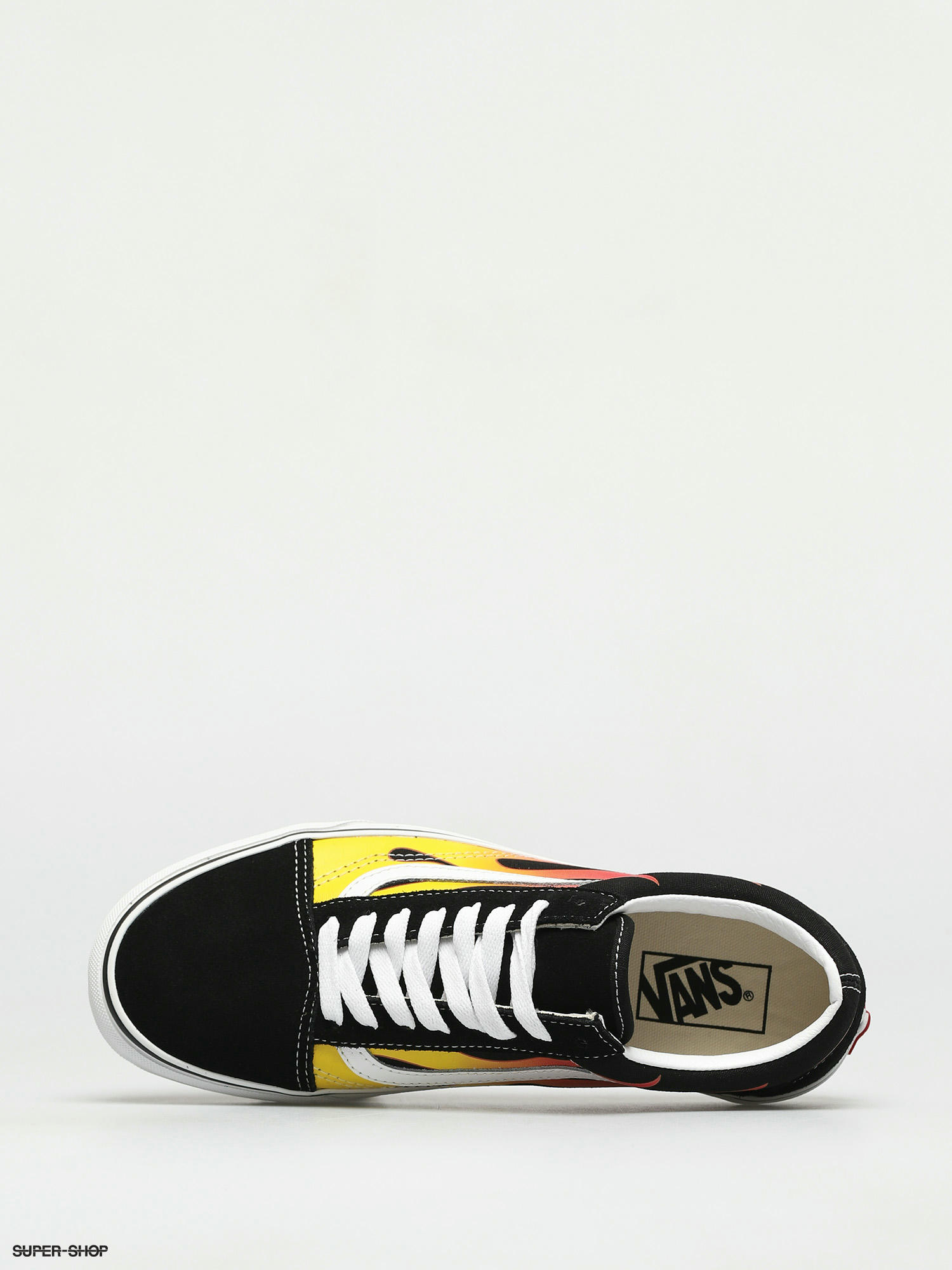 Vans old skool 2024 flame black & white