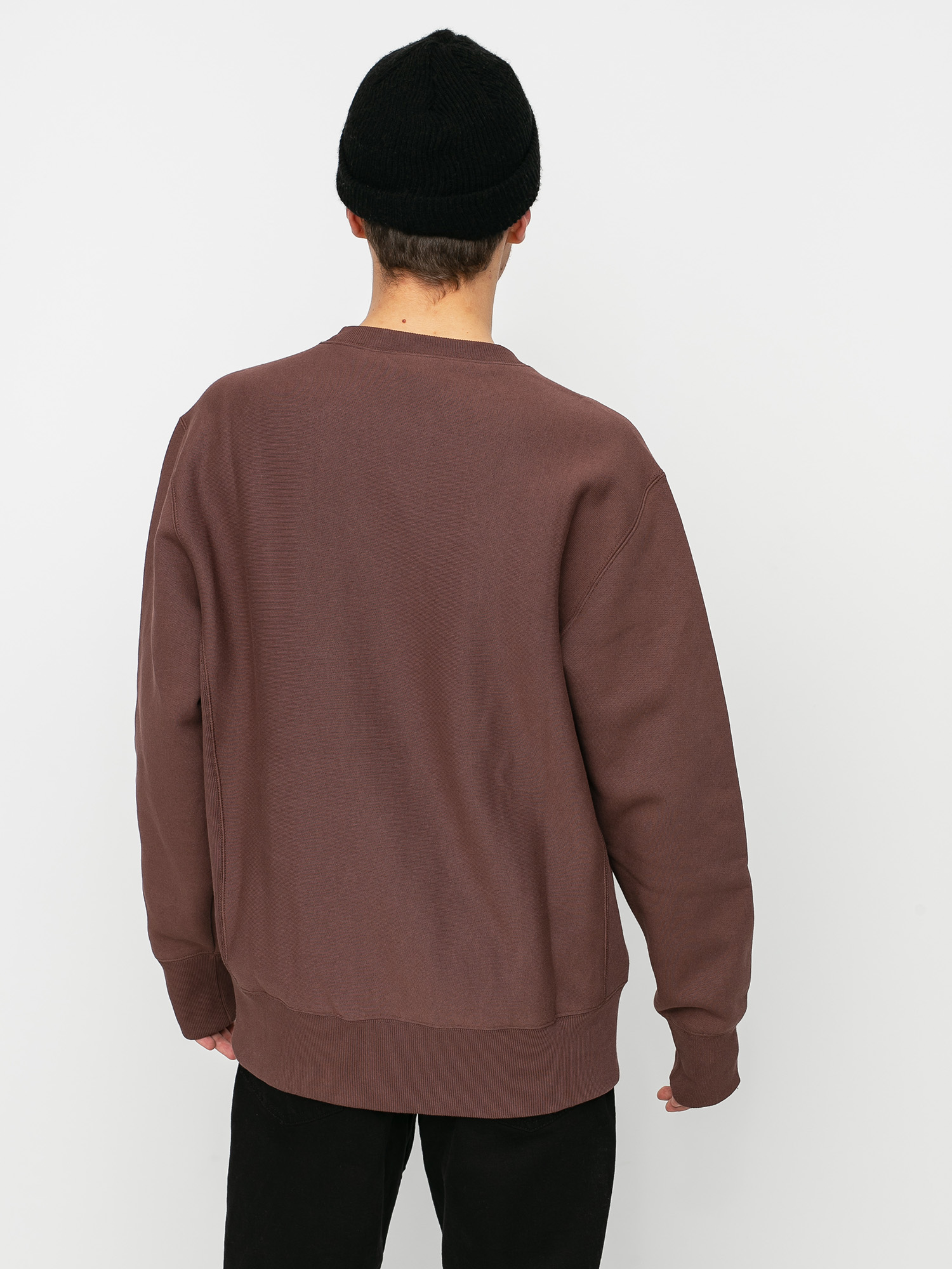 brown champion crewneck