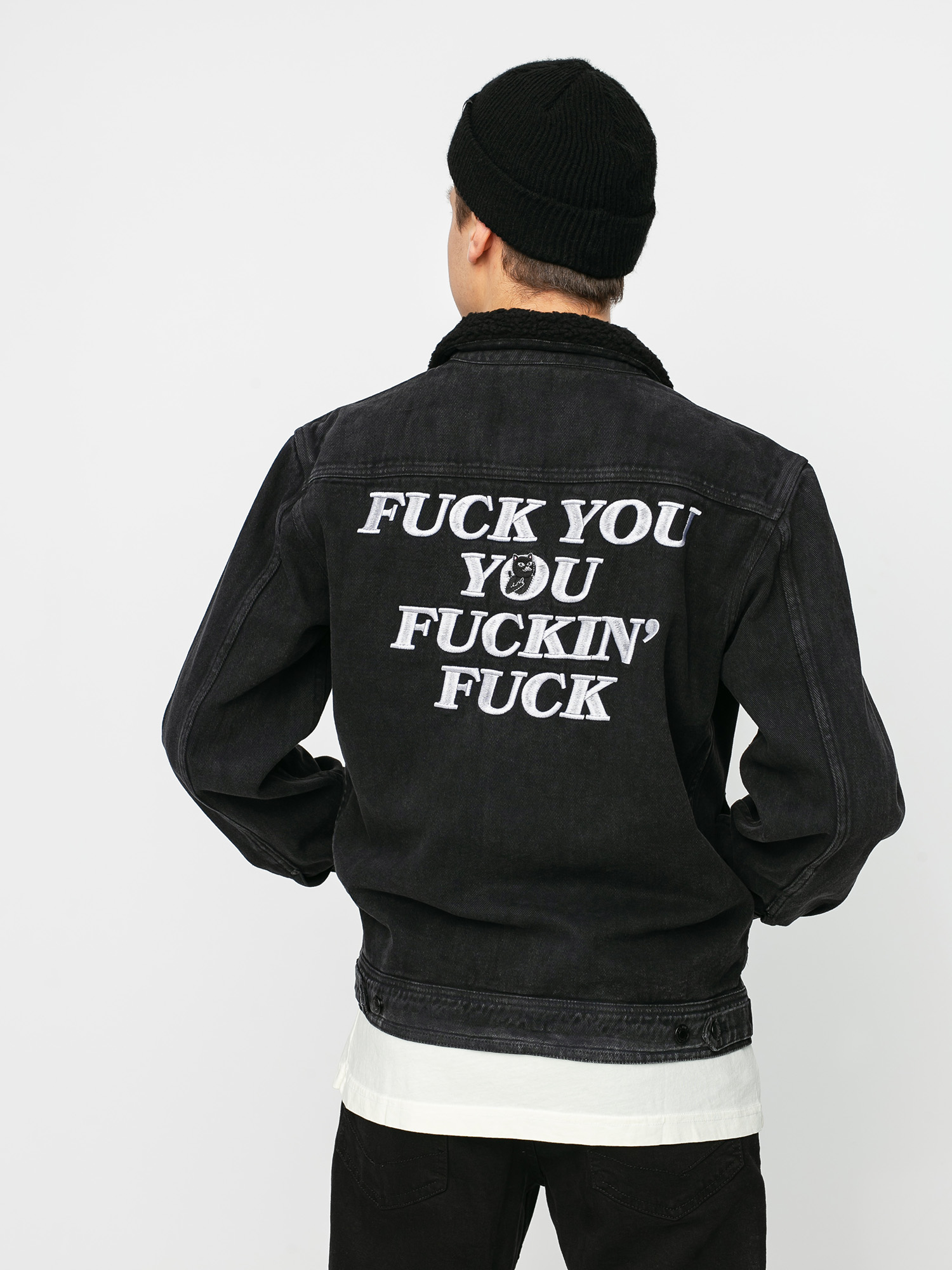RipNDip Fucking Fuck Jacket black (black wash)