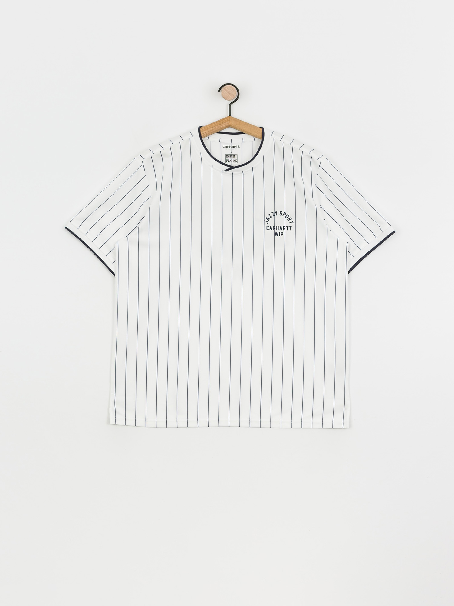 Carhartt WIP X Relevant Parties Jazzy Sport Jersey T-Shirt (white/navy stripes)