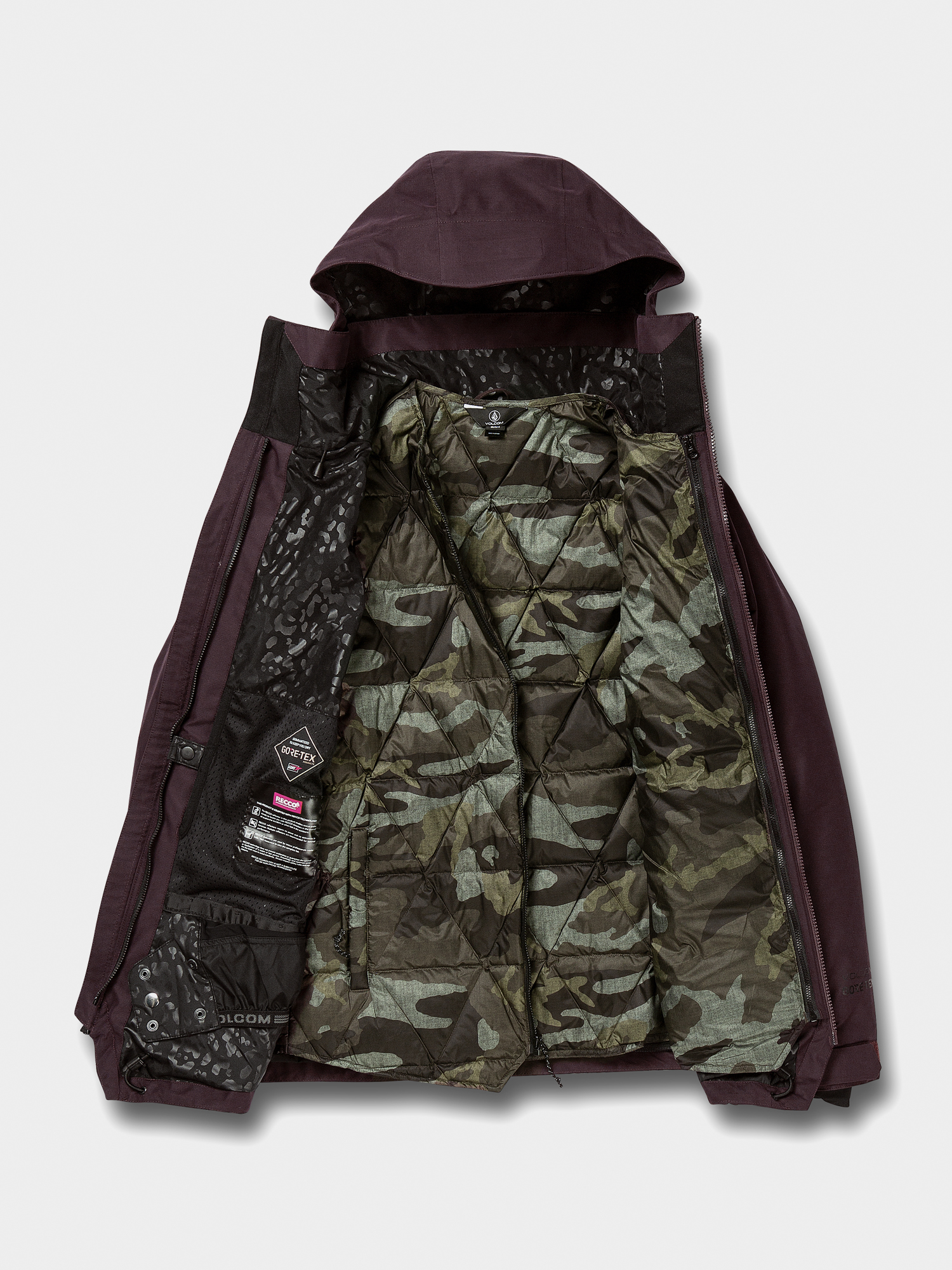 Womens Volcom Iris 3 In 1 Gore Snowboard jacket (black red)