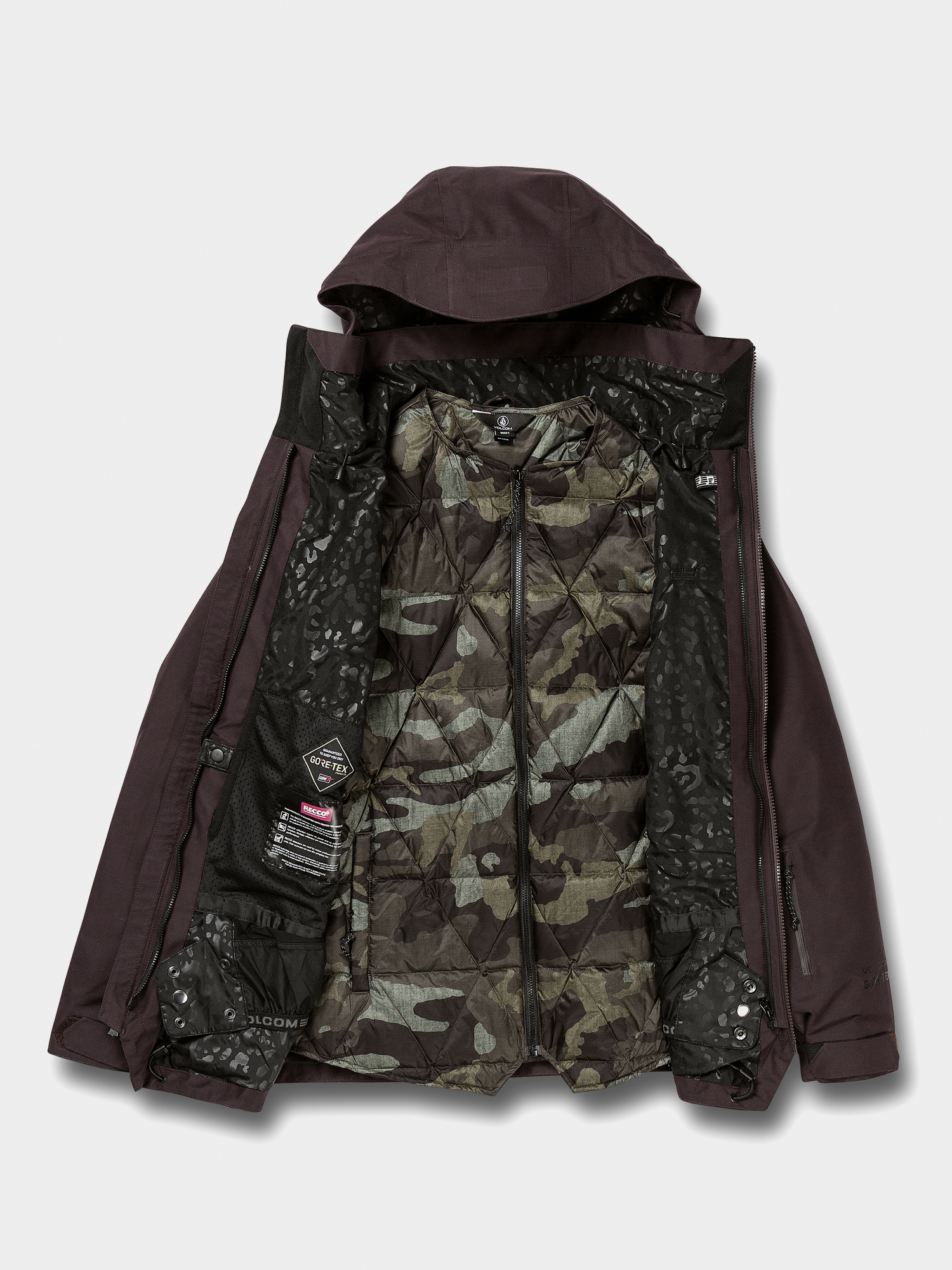 Womens Volcom Iris 3 In 1 Gore Snowboard jacket (black red)