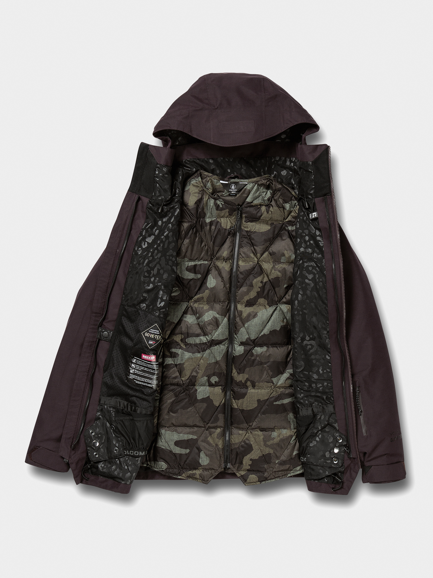 Womens Volcom Iris 3 In 1 Gore Snowboard jacket (black red)