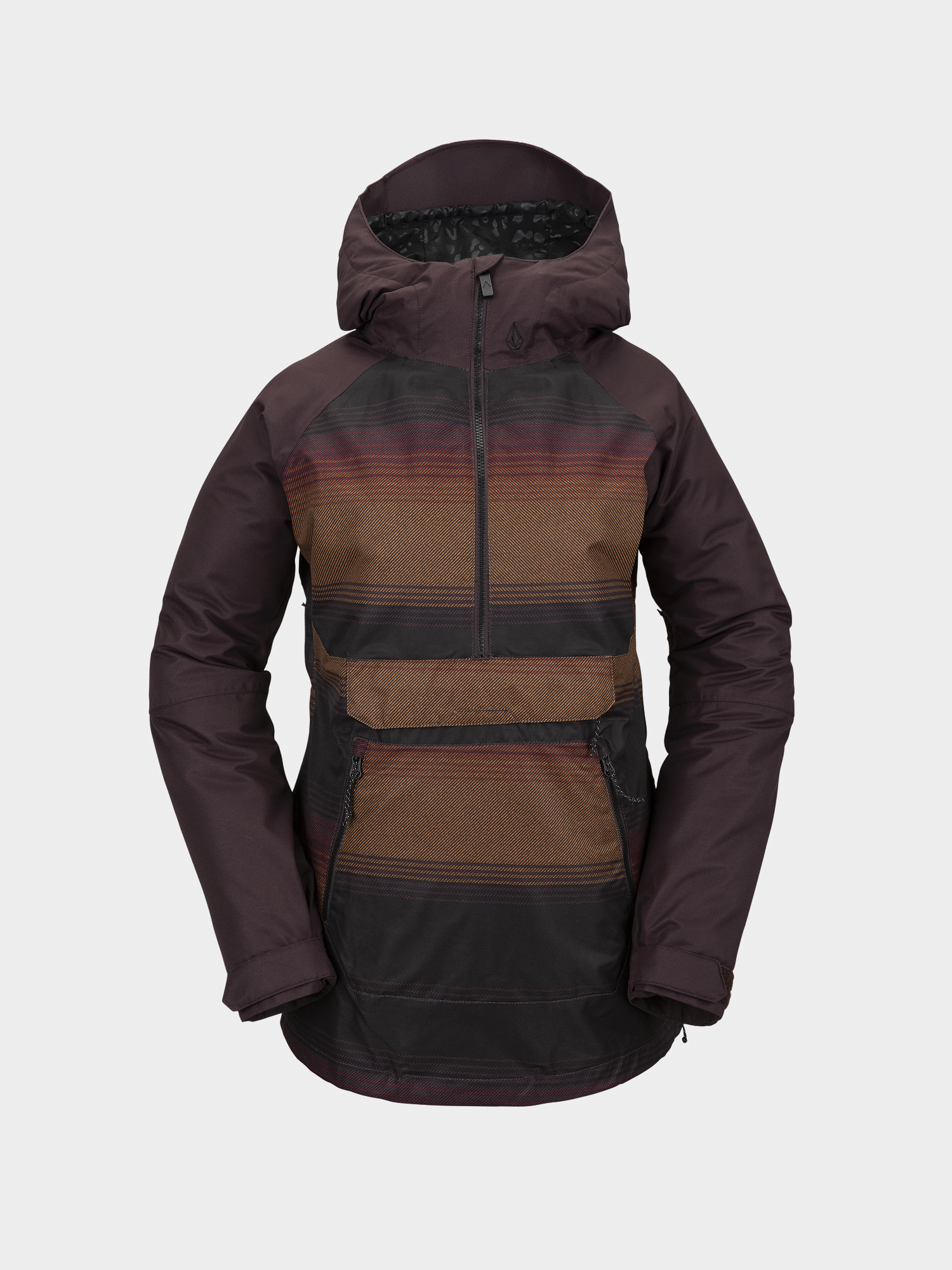 Womens Volcom Mirror Pullover Snowboard jacket (stripe)