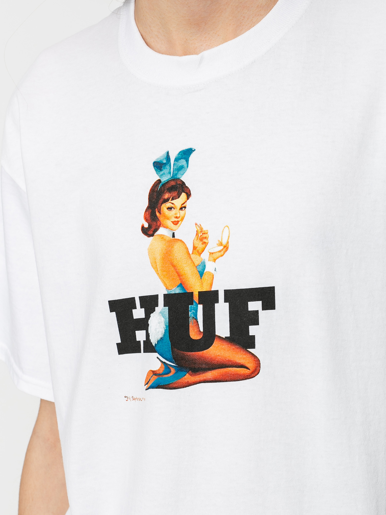 HUF X Playboy Bunny Logo T-Shirt (white)