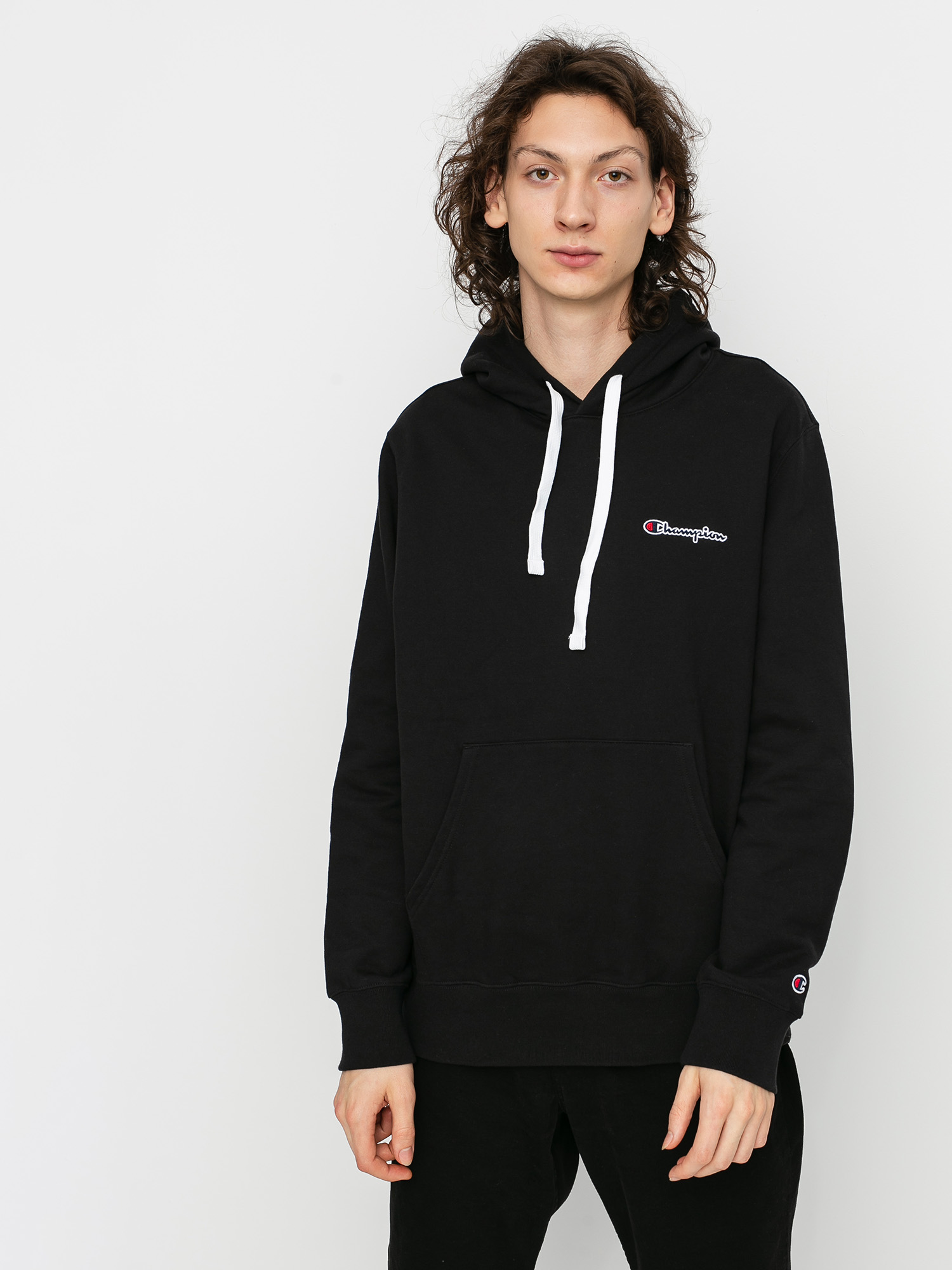 Black champion pullover hoodie best sale