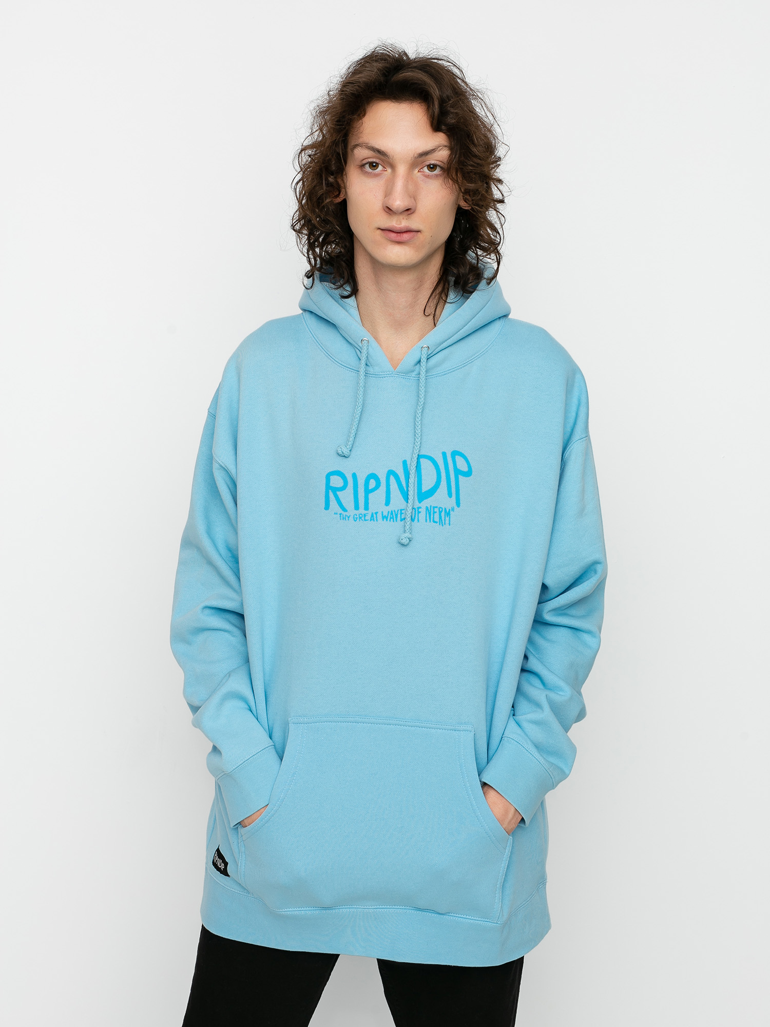 RipNDip Great Wave HD Hoodie (baby blue)