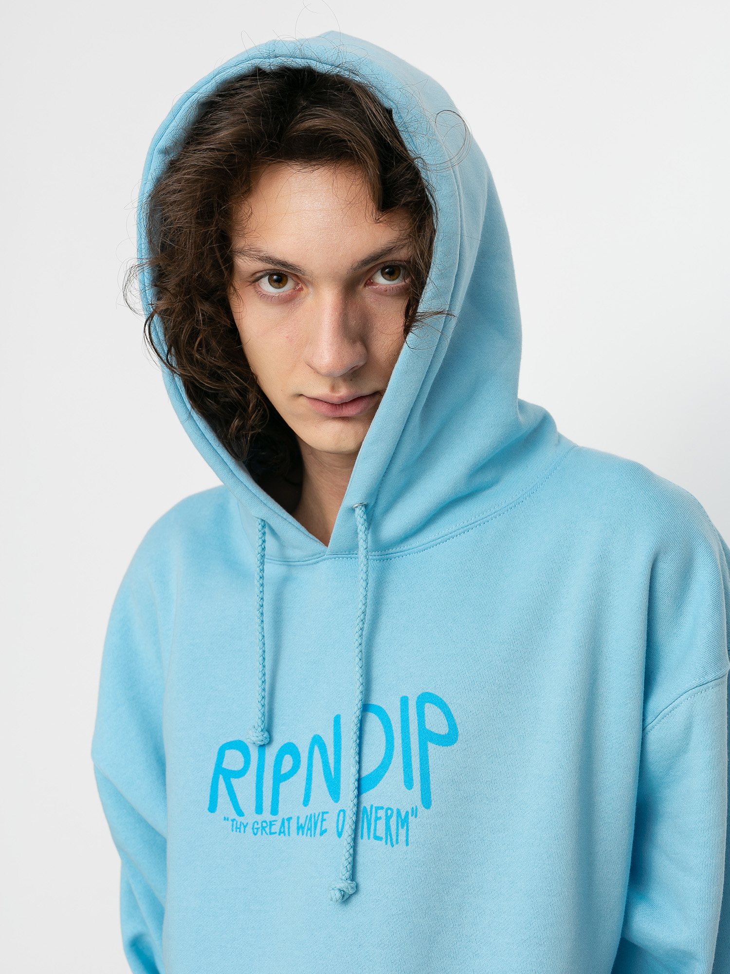 RipNDip Great Wave HD Hoodie (baby blue)